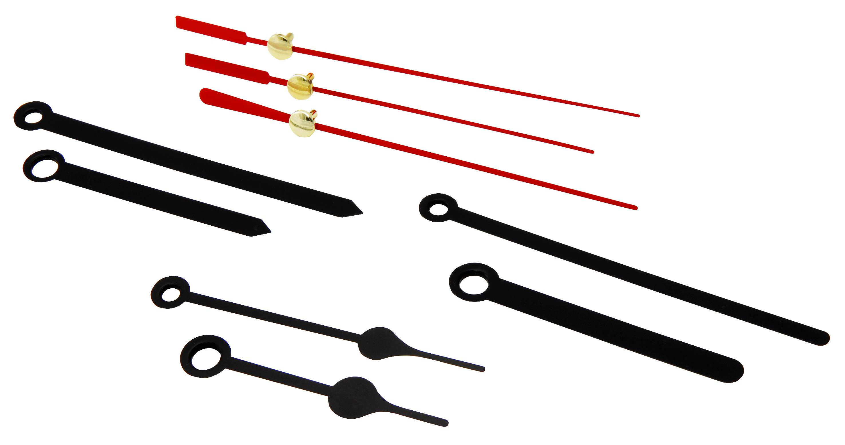 Quarzuhrwerk McPower "CQ-5004" 3 verschiedene Metall-Zeigersätze, springend