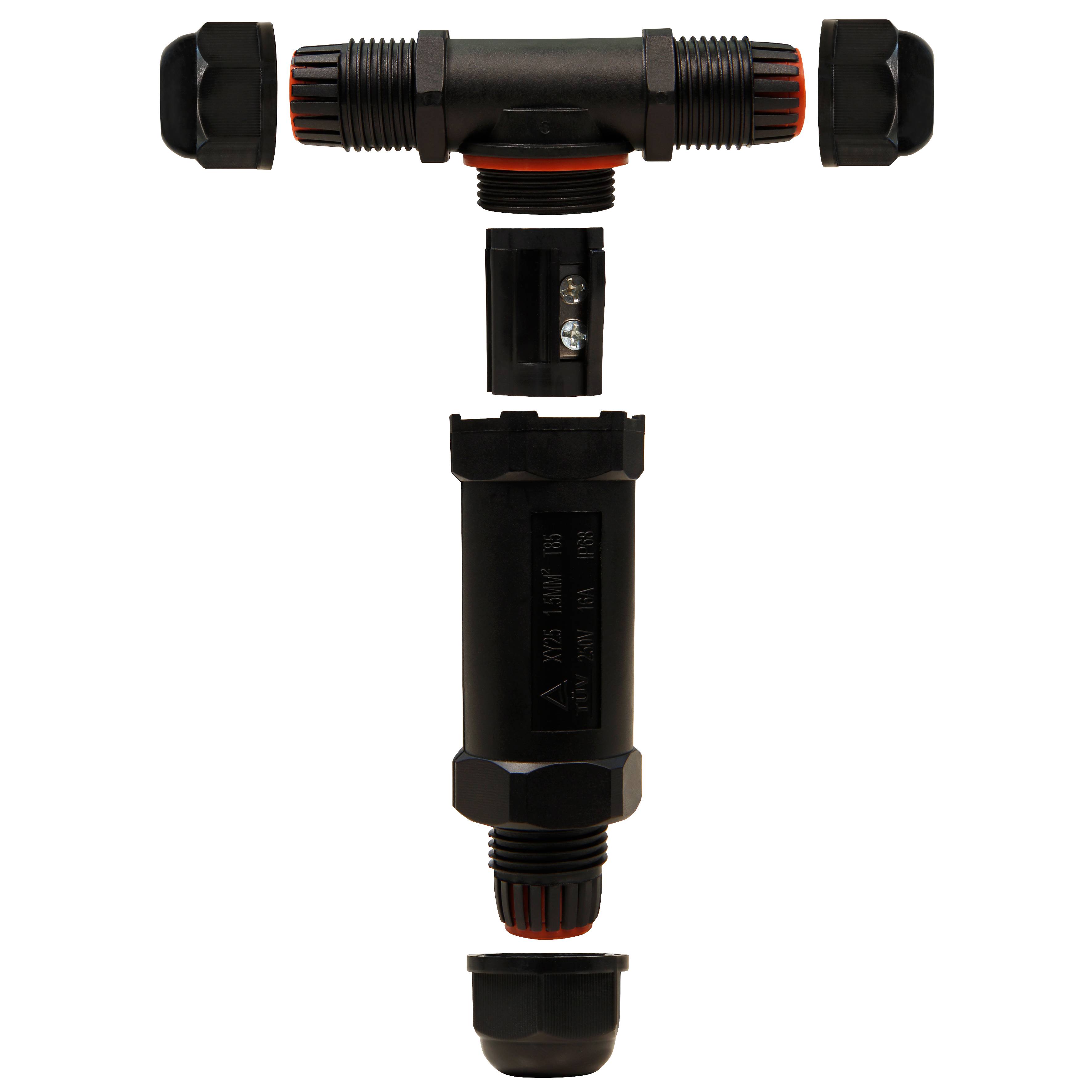 Kabelverbinder McPower, 110x94x29mm, IP68 - wasserdicht, 230V, 3-polig