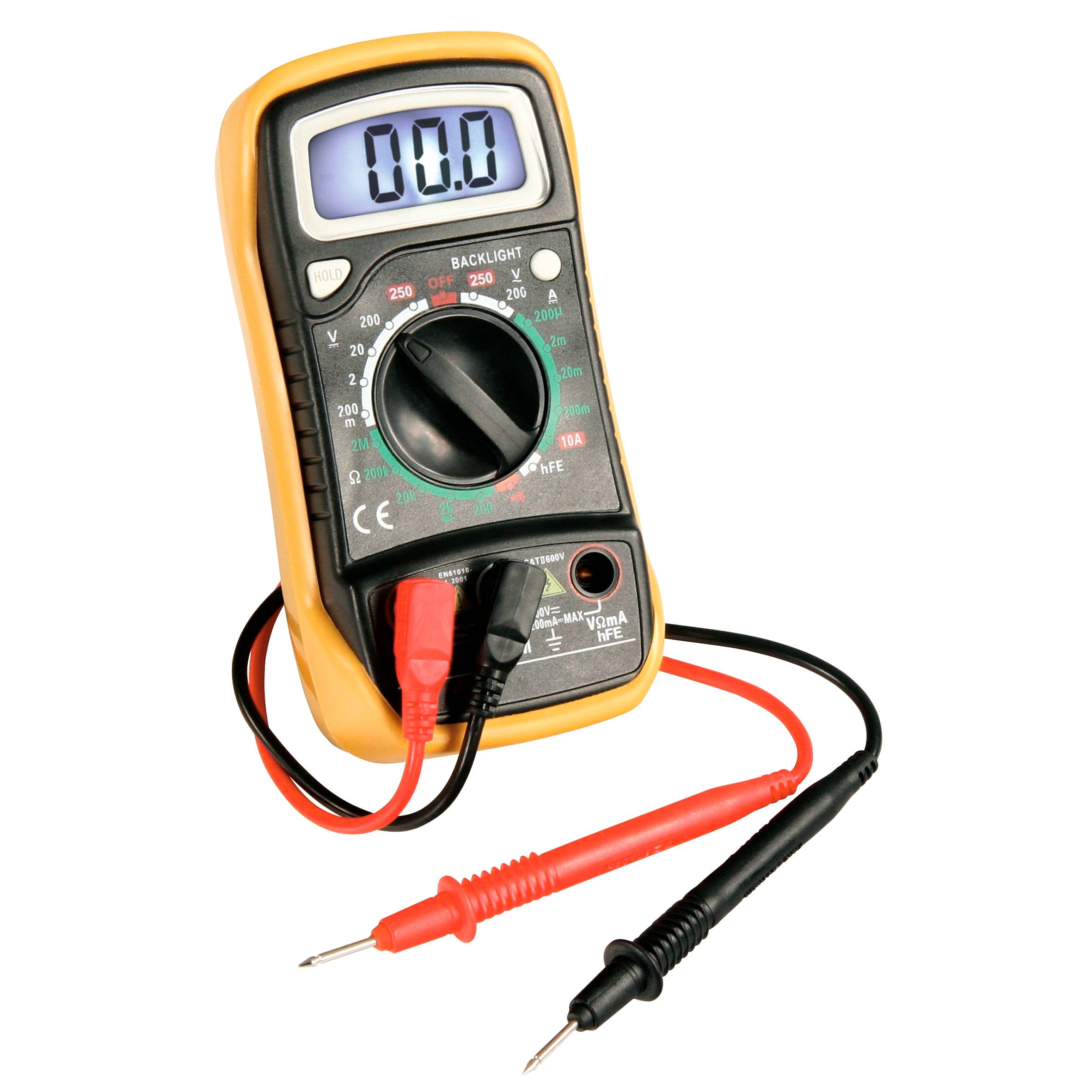 Digitalmultimeter McPower "M-730L", DataHold-Funktion, Beleuchtung