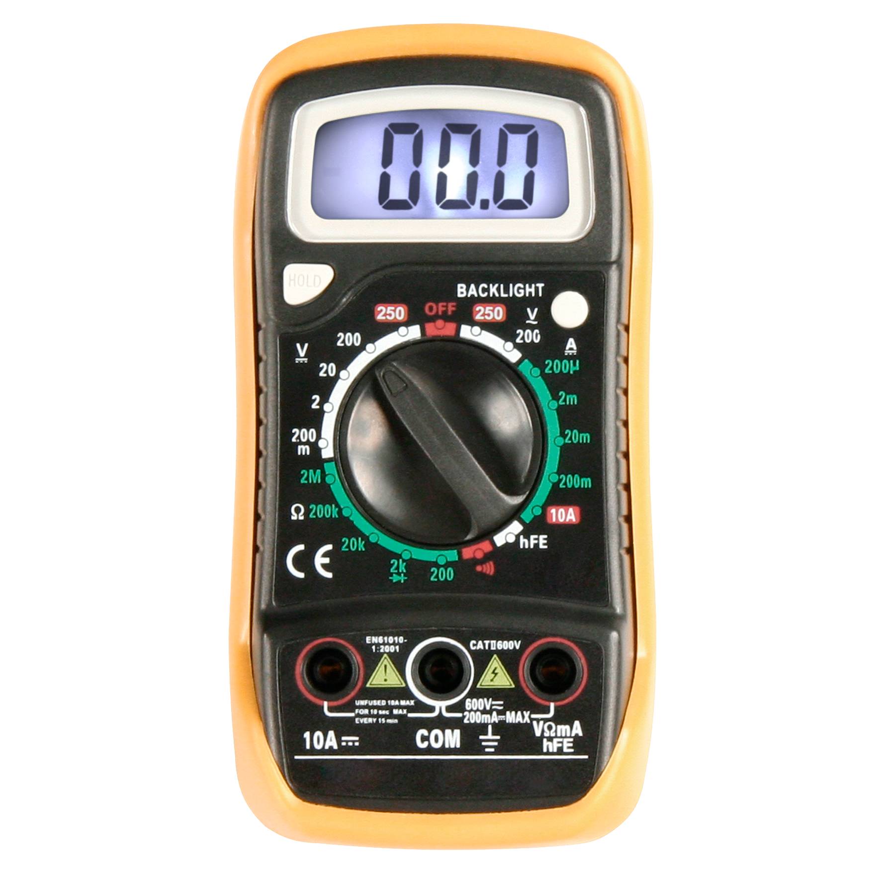 Digitalmultimeter McPower "M-730L", DataHold-Funktion, Beleuchtung