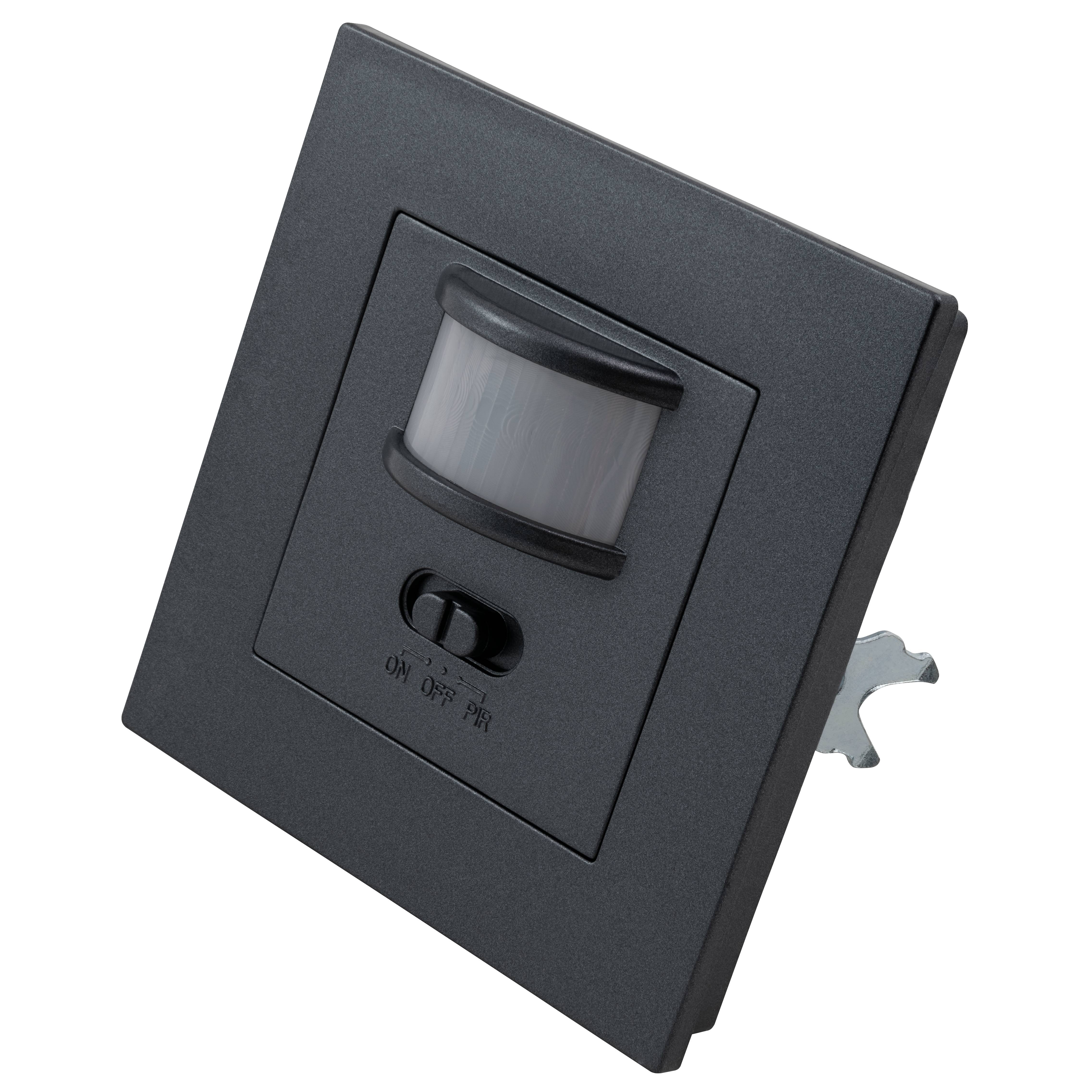 Unterputz IR Bewegungsmelder McShine "LX-23" 160°, 500W, LED geeignet, anthrazit