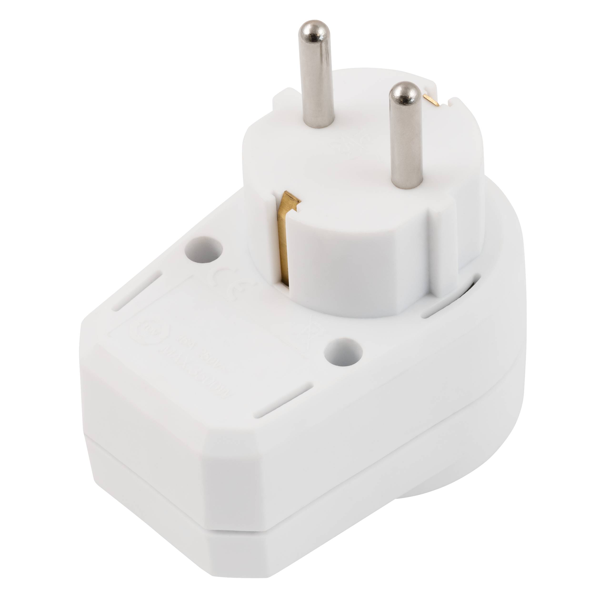 Steckdosenadapter McPower mit Schalter, 230V/3500W, 1-poliger AN/AUS Schalter