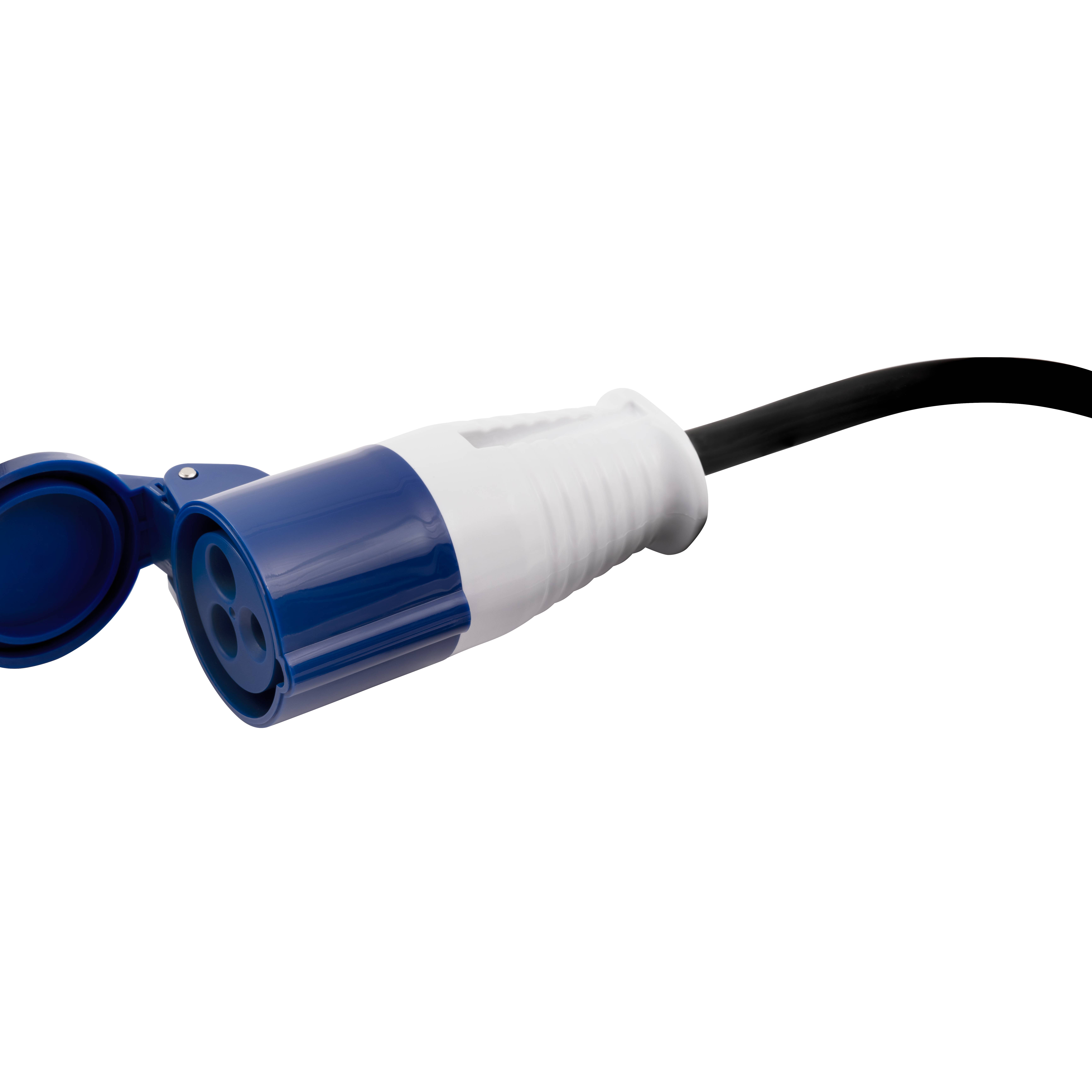 CEE-Kupplung auf Schutzkontakt-Stecker McPower, 1,5m H07RNG 3G2,5, 230V, IP44