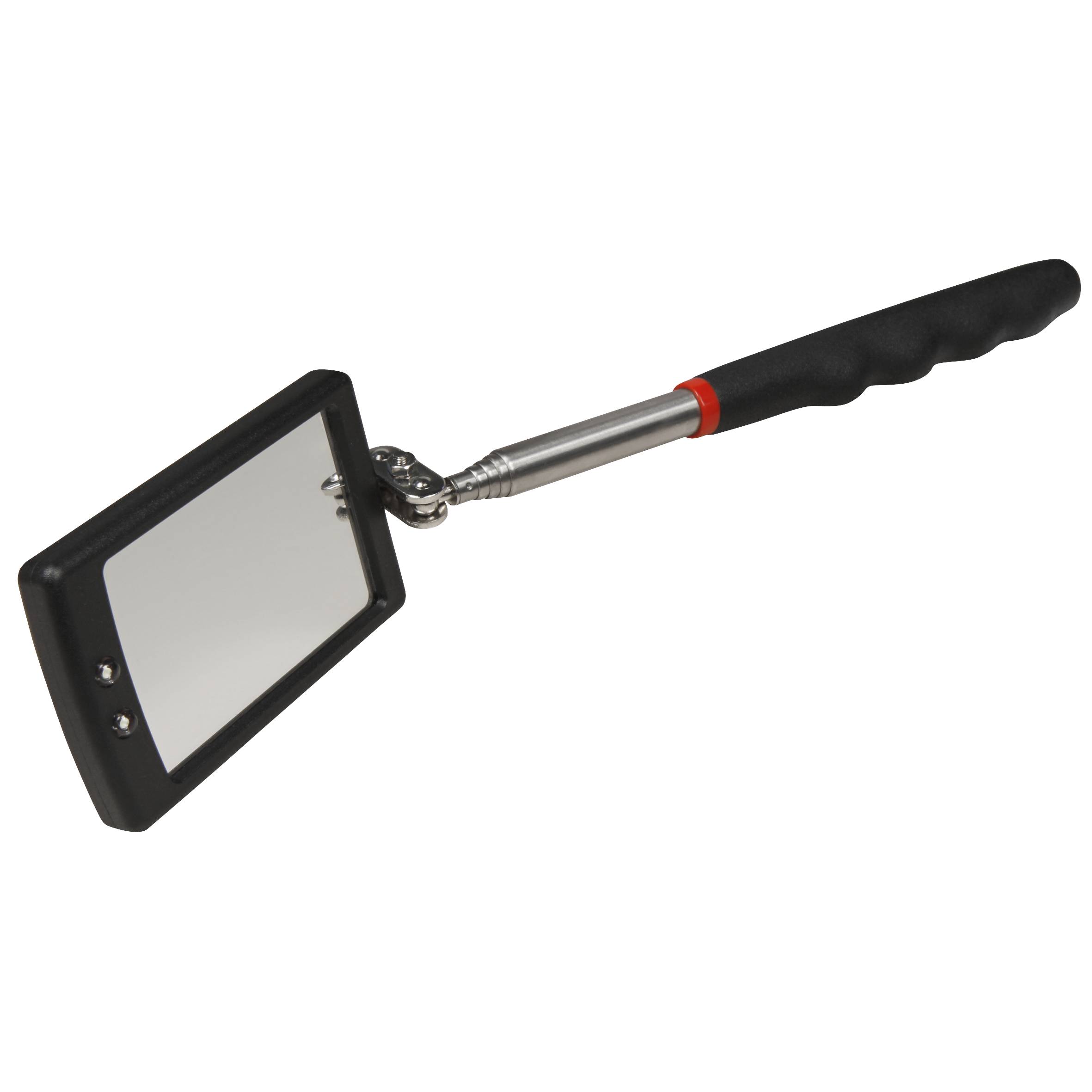 Spiegel Werkzeug McPower mit LED, Teleskop 28-80cm, Spiegel 40x65mm