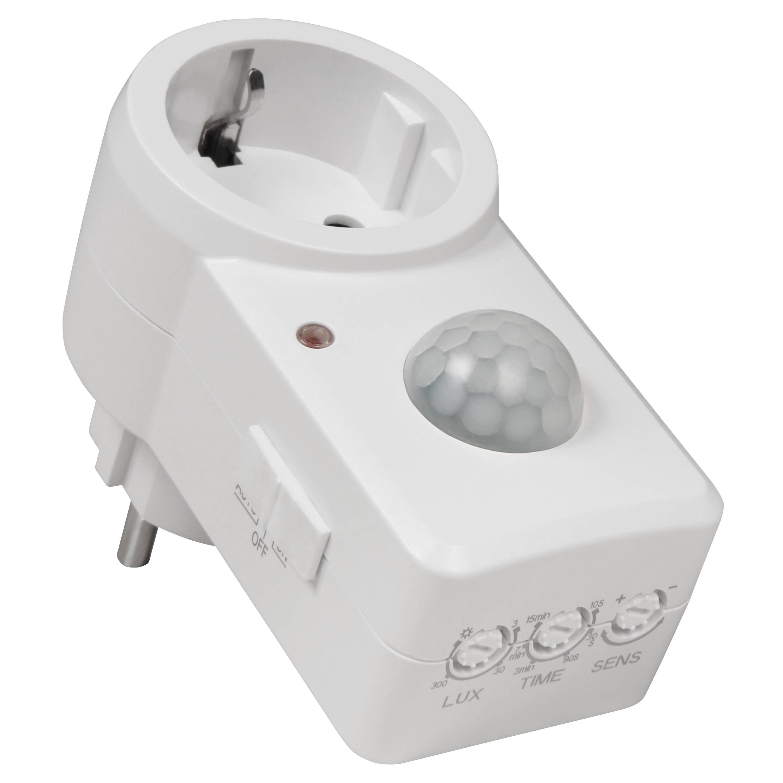 Zwischenstecker McPower, 120° Bewegungsmelder, 1.200W, weiß