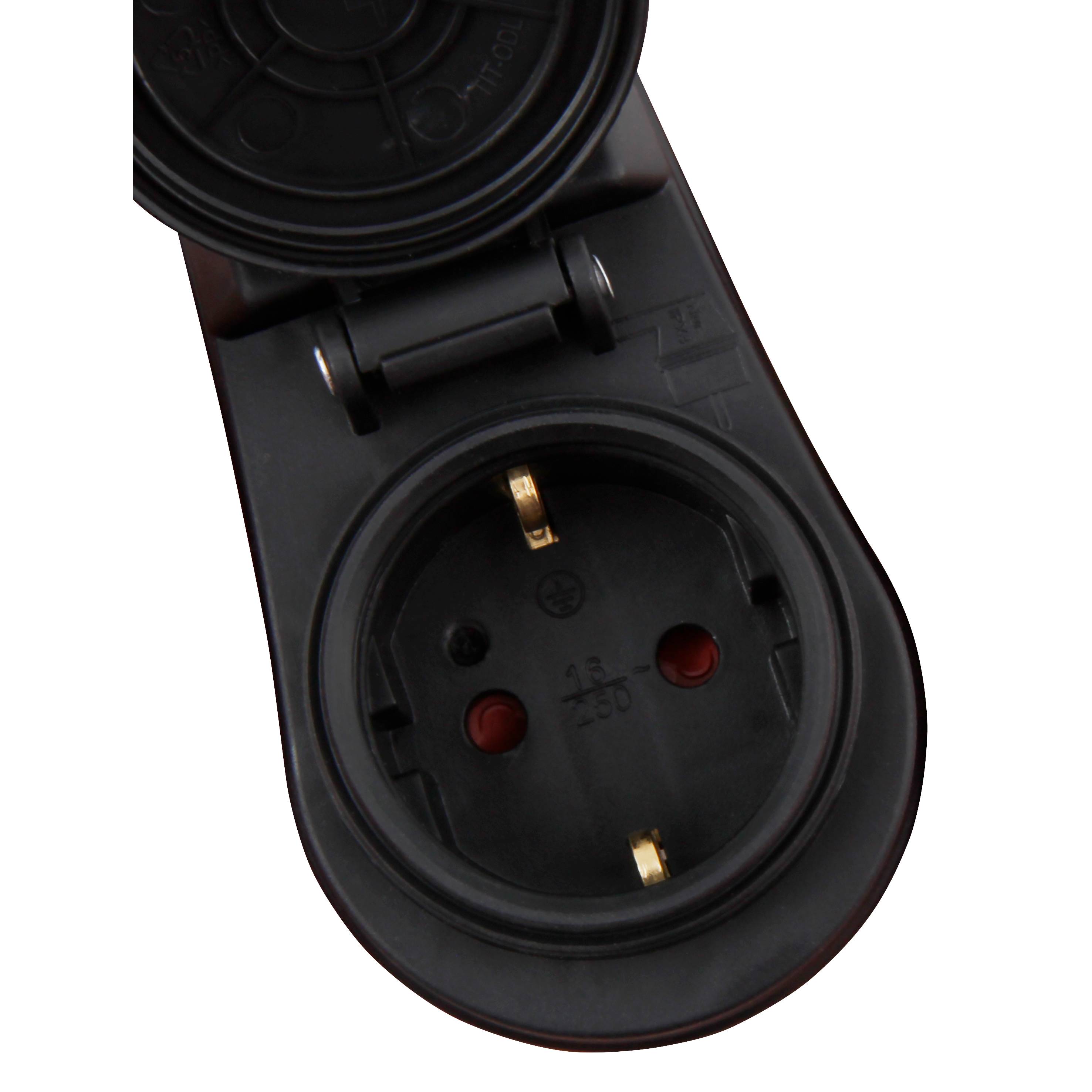 McPower - Steckdosen-Schalter für Außen IP44, 3500W 230V