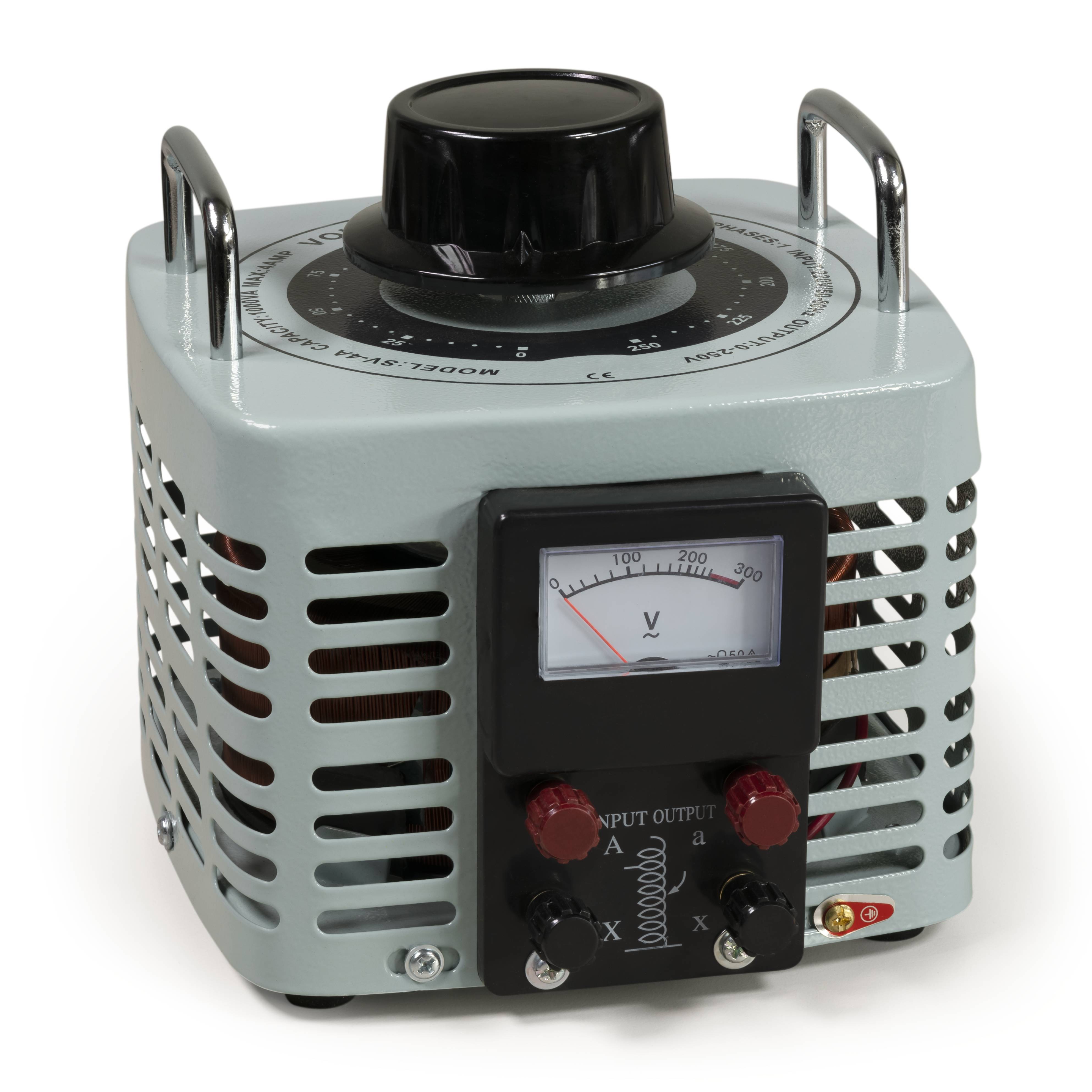 Ringkern-Stelltrafo McPower "V-4000", 0-250 V, 4 A, 1.000 W, NICHT galvanisch getrennt