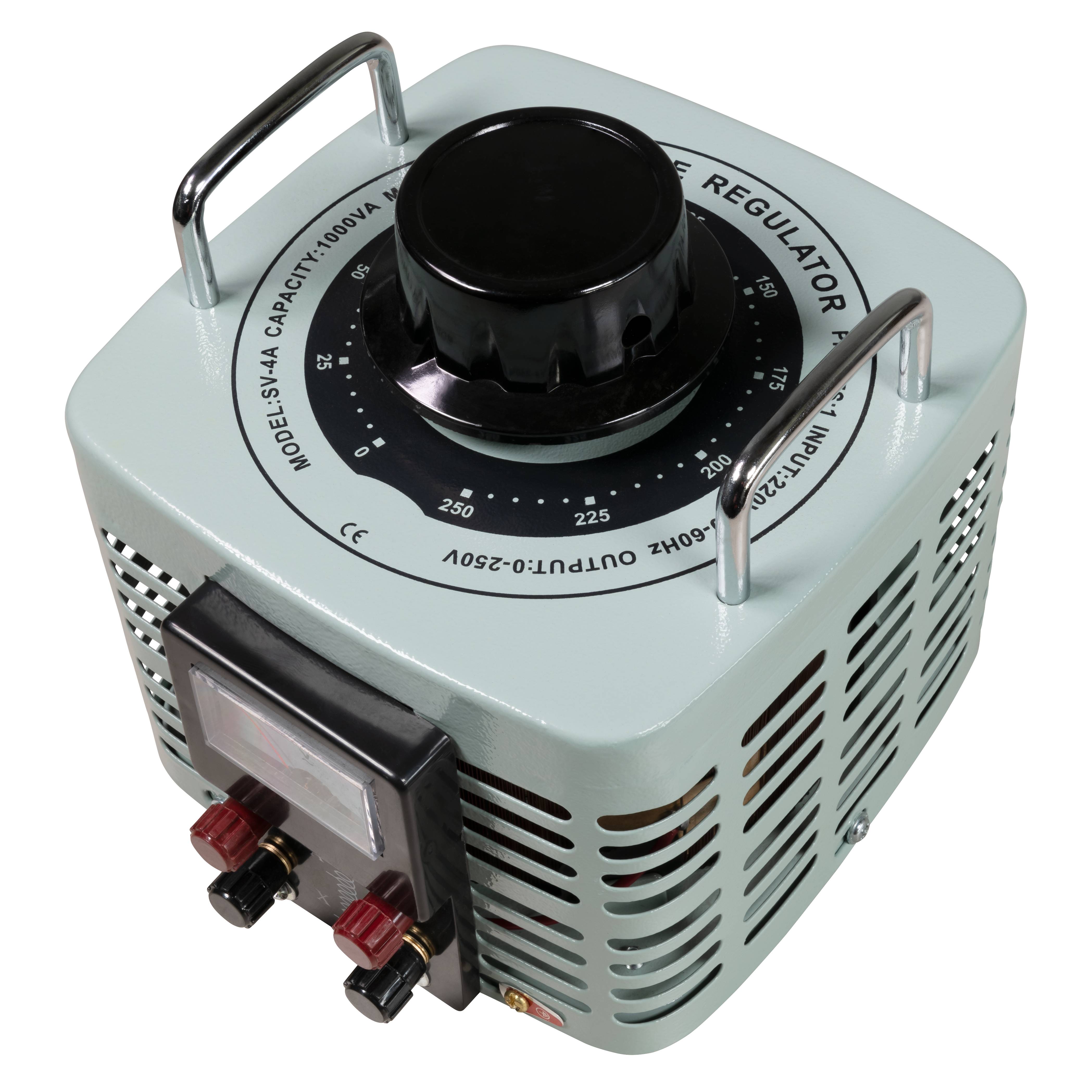 Ringkern-Stelltrafo McPower "V-4000", 0-250 V, 4 A, 1.000 W, NICHT galvanisch getrennt