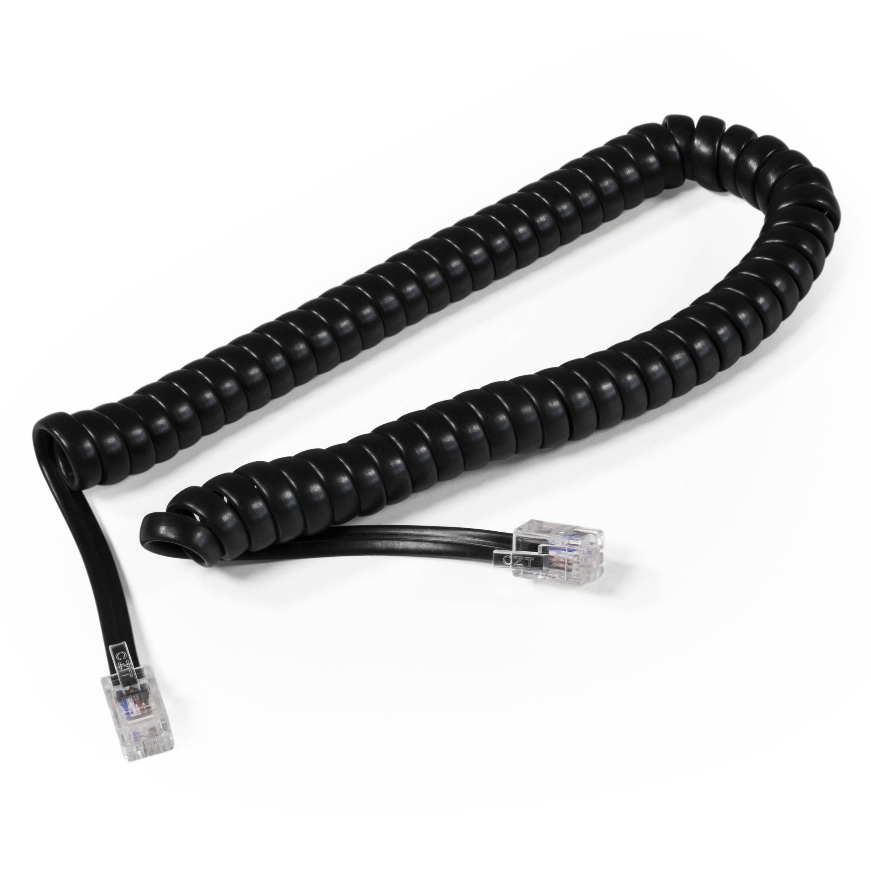 Telefonhörer-Spiralkabel McPower, RJ10-Stecker (4P4C) > RJ10-Stecker (4P4C), 2m