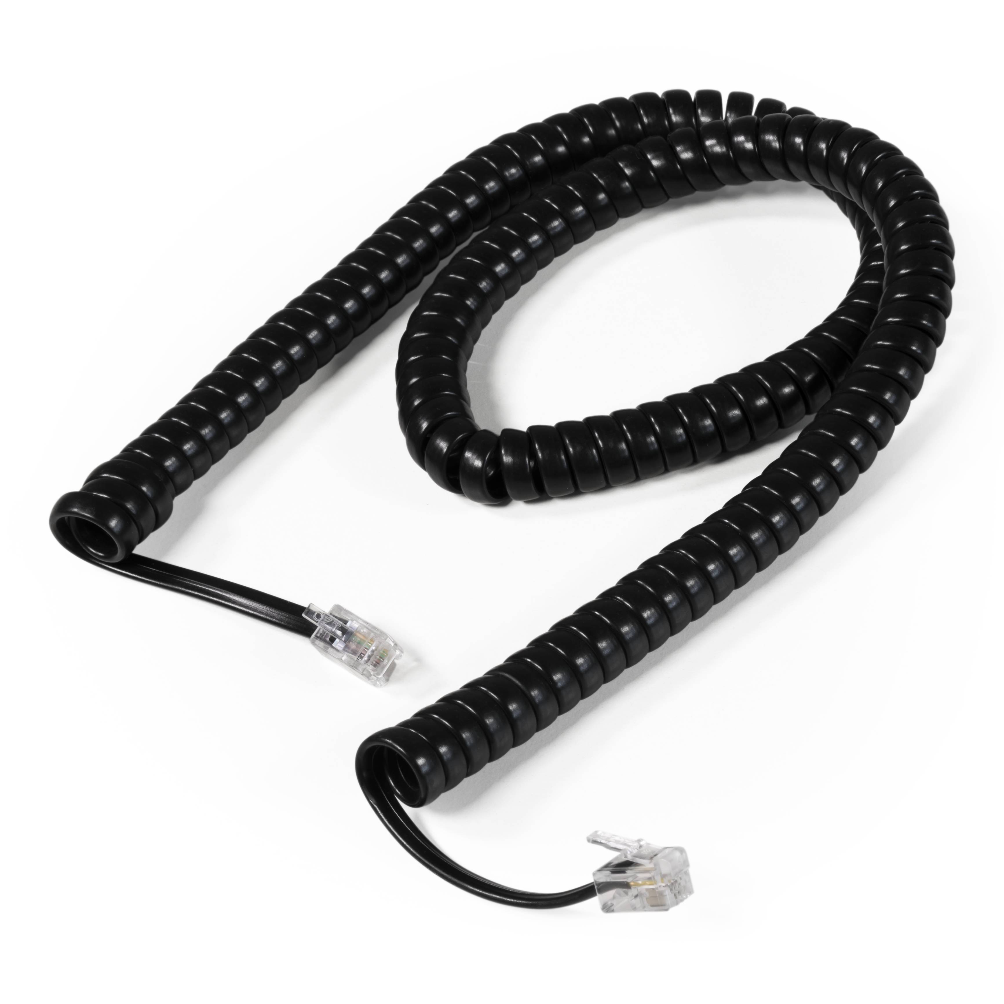 Telefonhörer-Spiralkabel McPower, RJ10-Stecker (4P4C) > RJ10-Stecker (4P4C), 4m