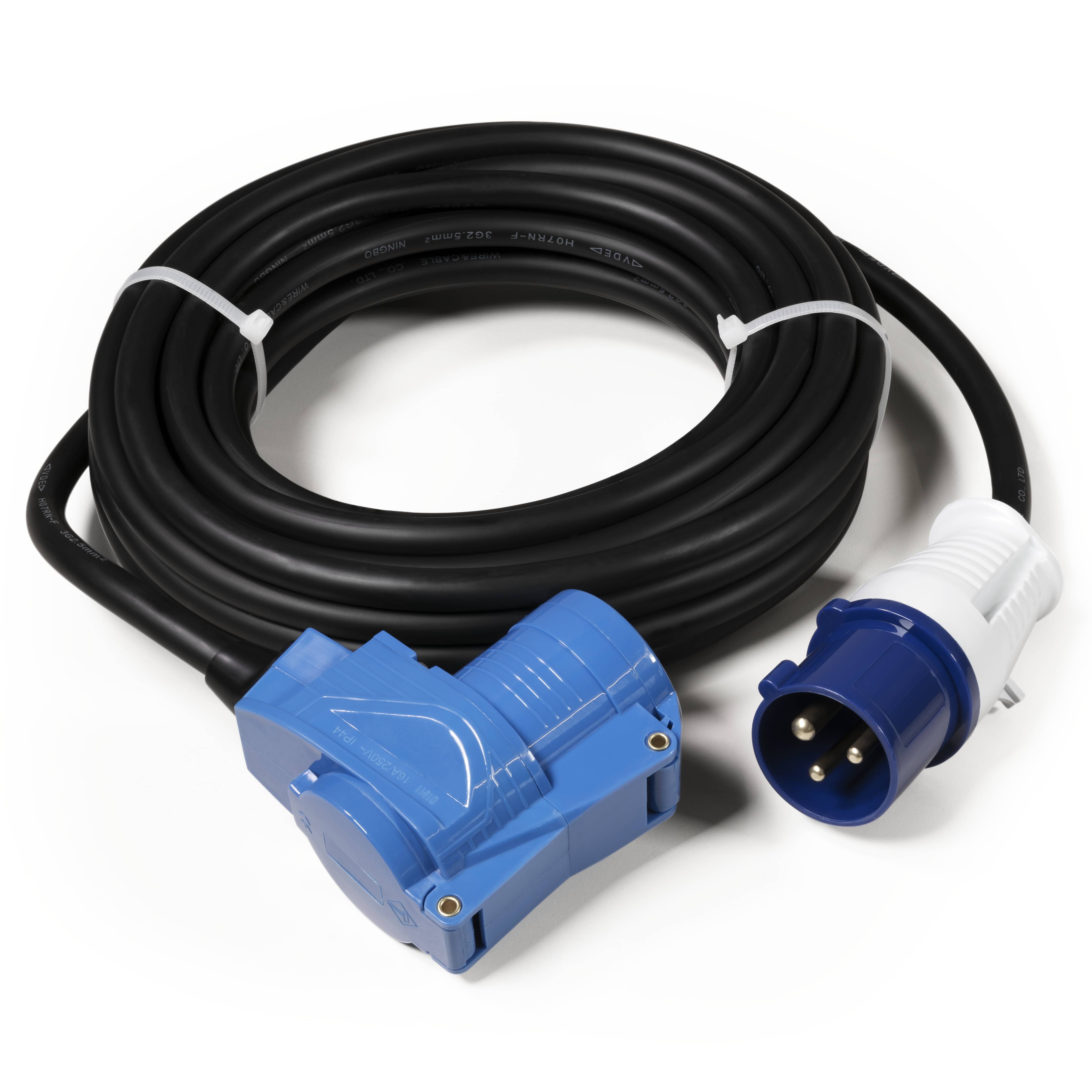 CEE-Verlängerungskabel McPower, 10m H07RNG 3G2,5, 230V, IP44