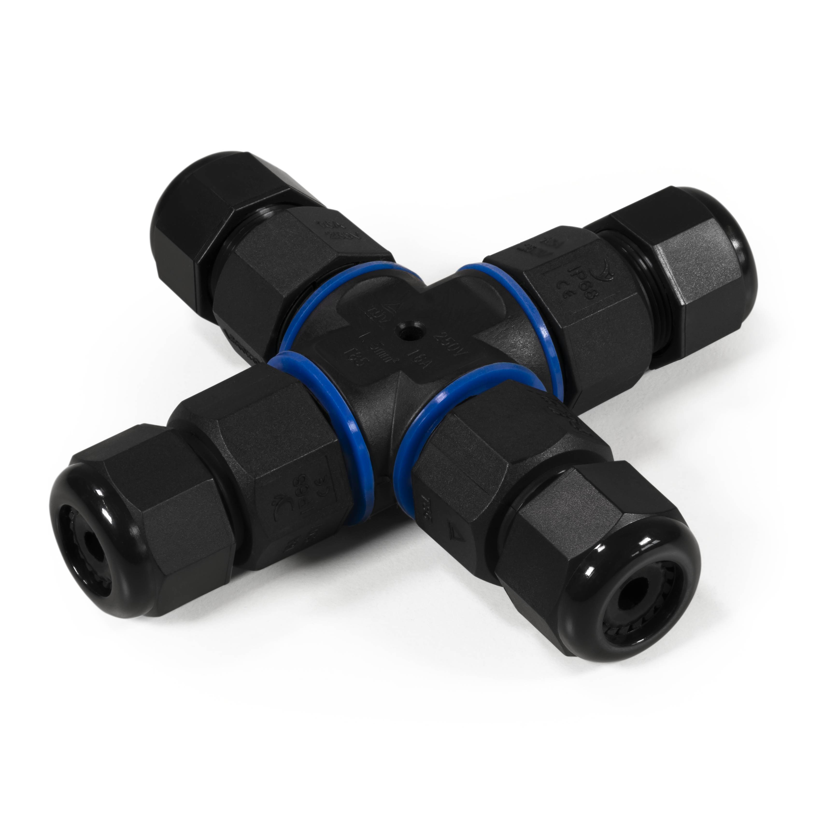 Kabelverbinder McPower, 97x97mm, IP68 - wasserdicht, 230V, 3-polig