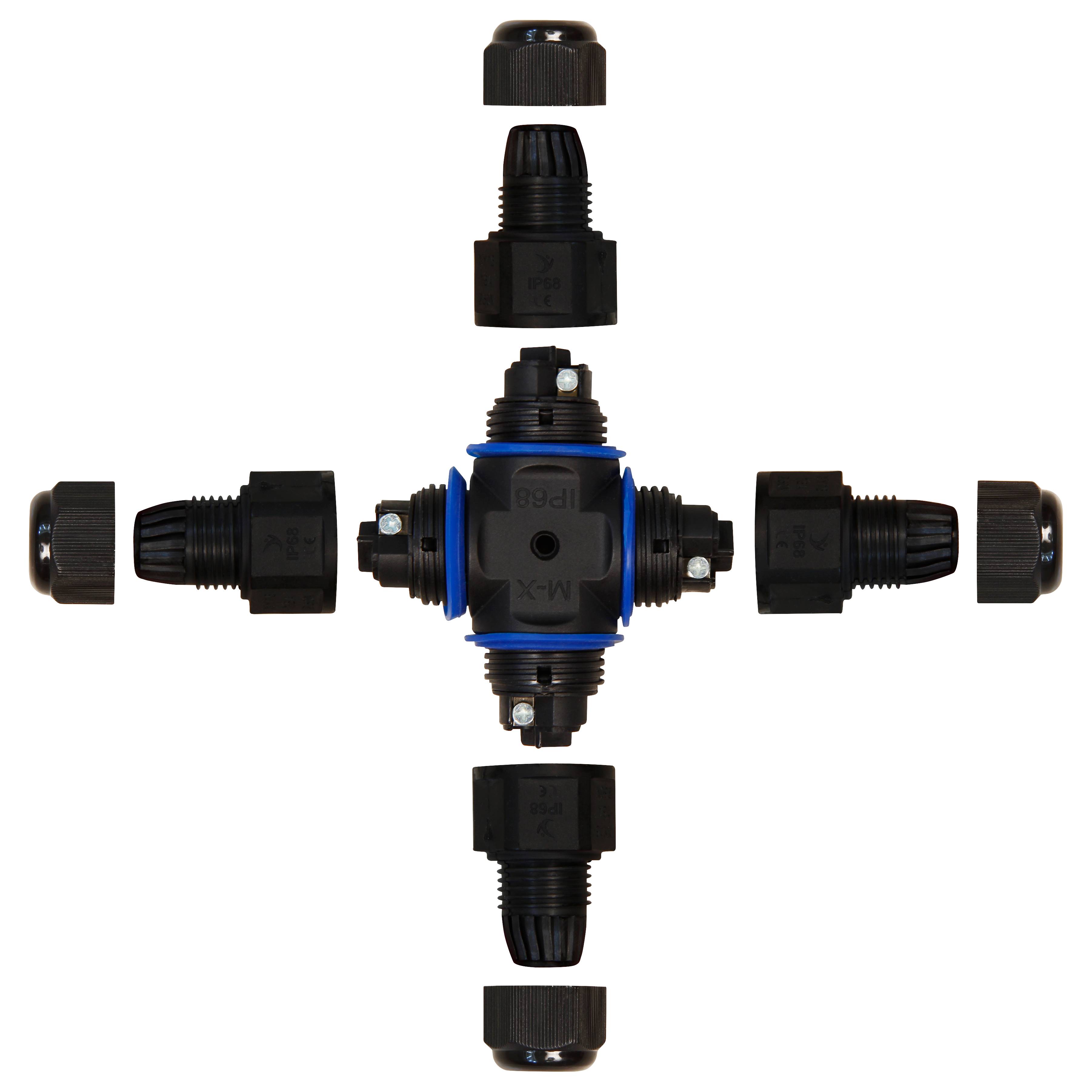 Kabelverbinder McPower, 97x97mm, IP68 - wasserdicht, 230V, 3-polig