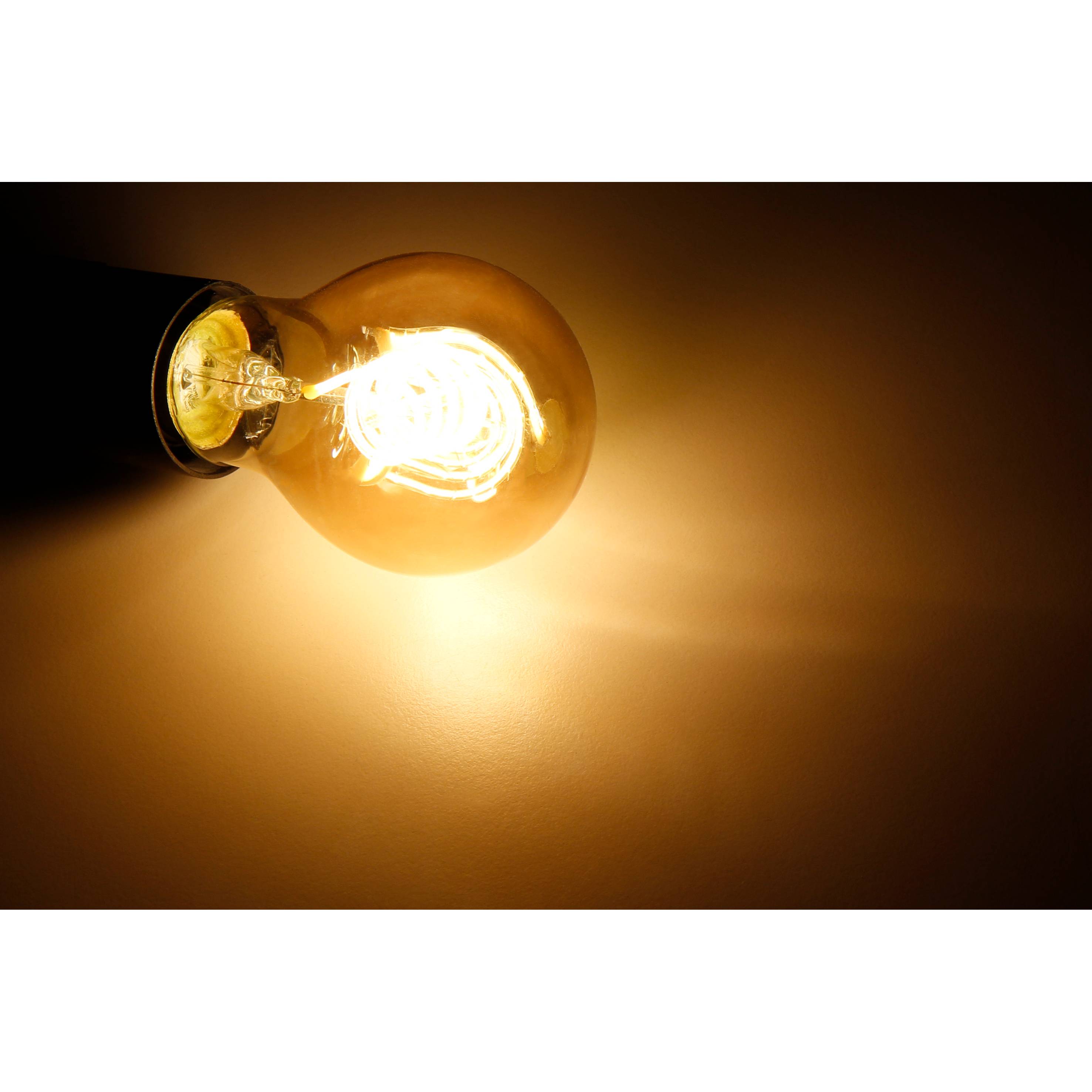 LED Filament Glühlampe McShine "Retro" E27, 6W, 490lm, goldenes Glas, dimmbar