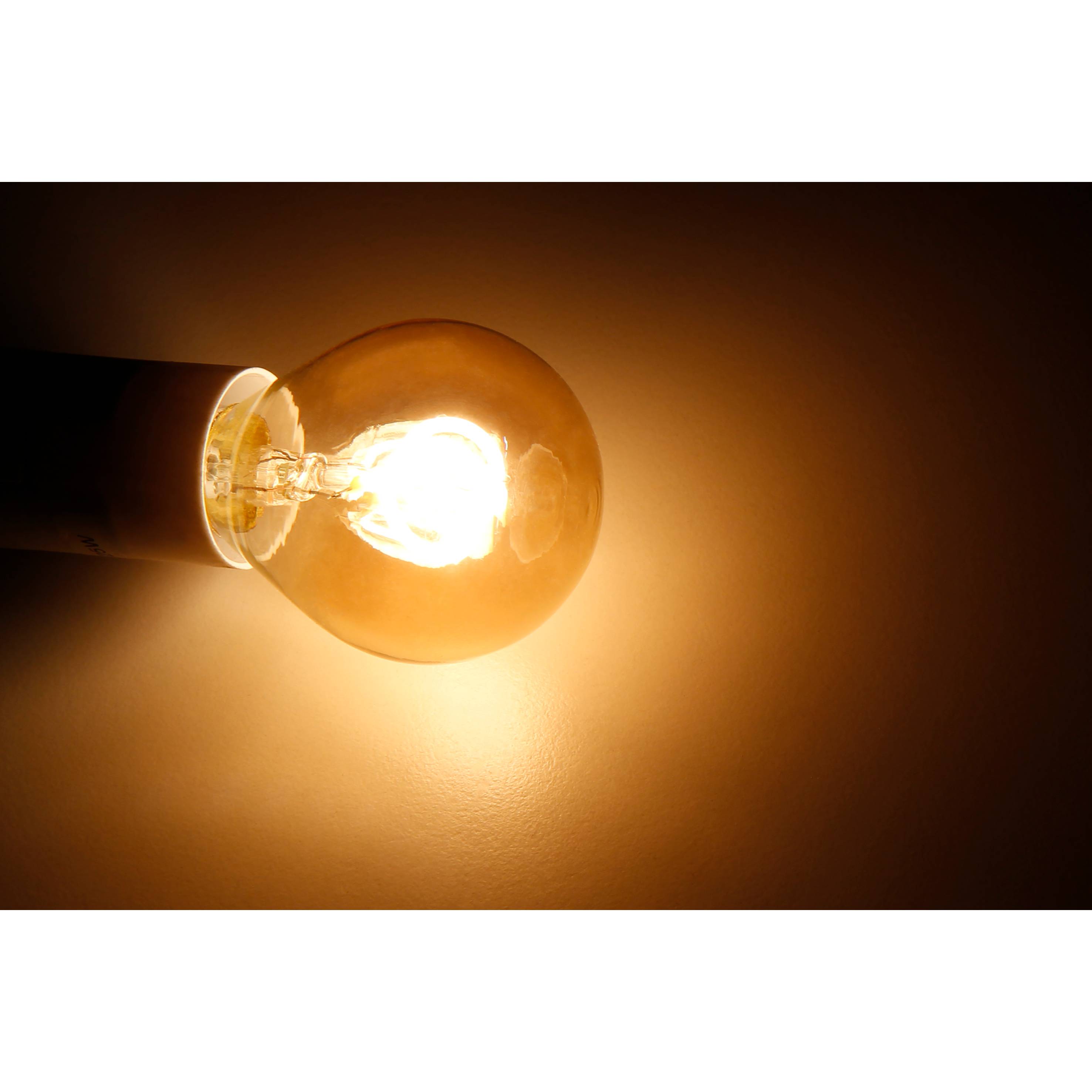 LED Filament Tropfenlampe McShine "Retro" E14, 2W, 150lm, warmweiß,goldenes Glas
