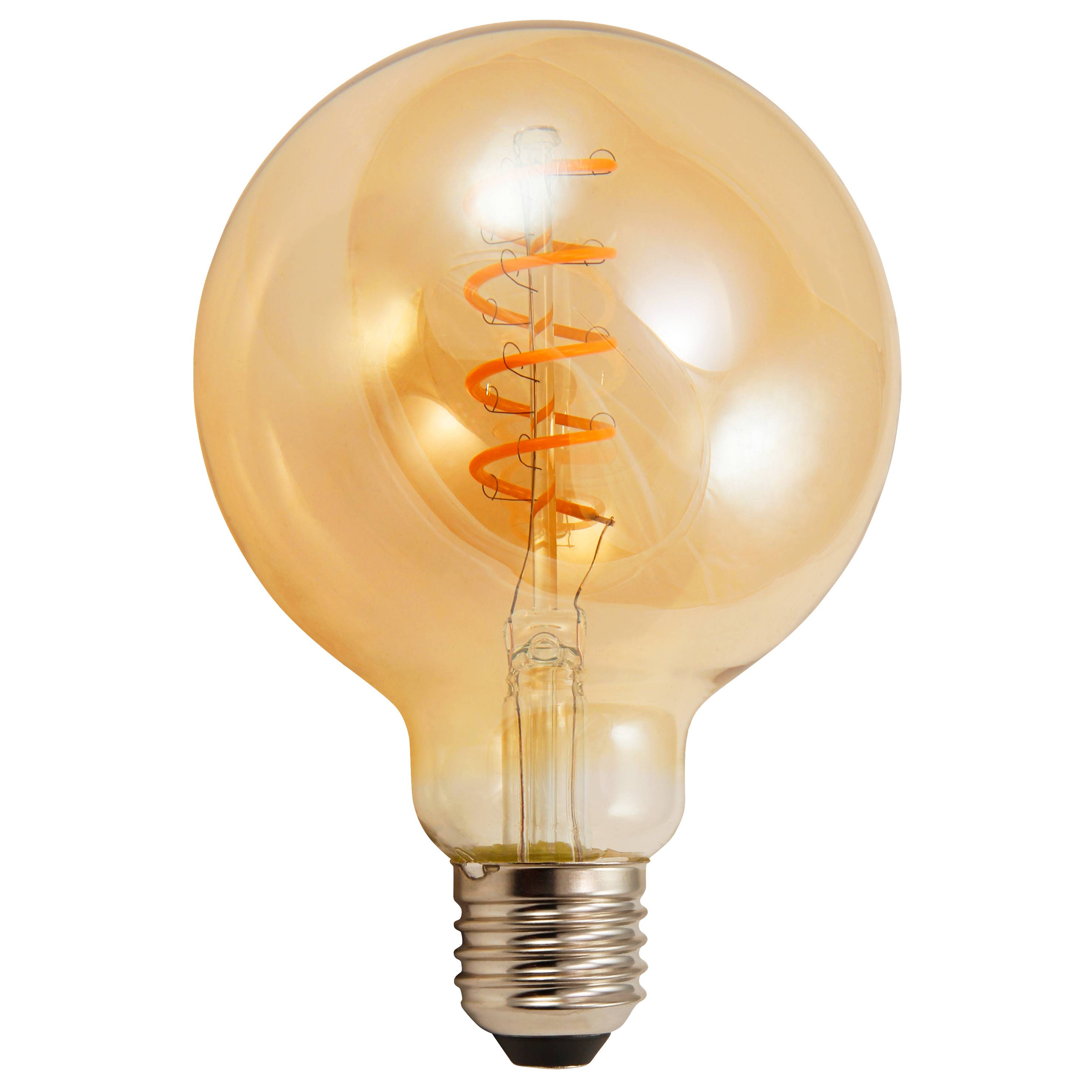 LED Filament Globelampe McShine "Retro" E27, 4W, 280lm, warmweiß, goldenes Glas