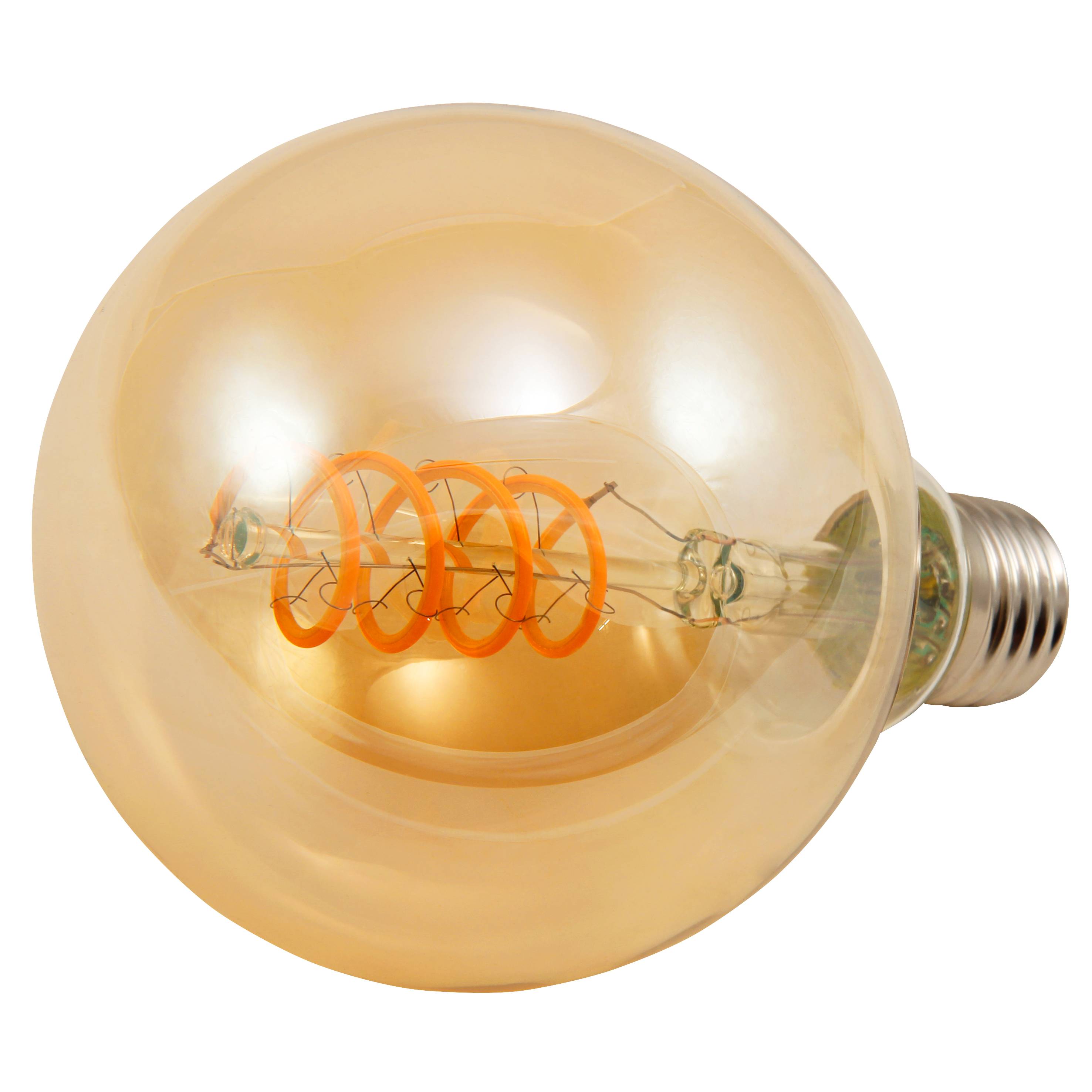 LED Filament Globelampe McShine "Retro" E27, 4W, 280lm, warmweiß, goldenes Glas