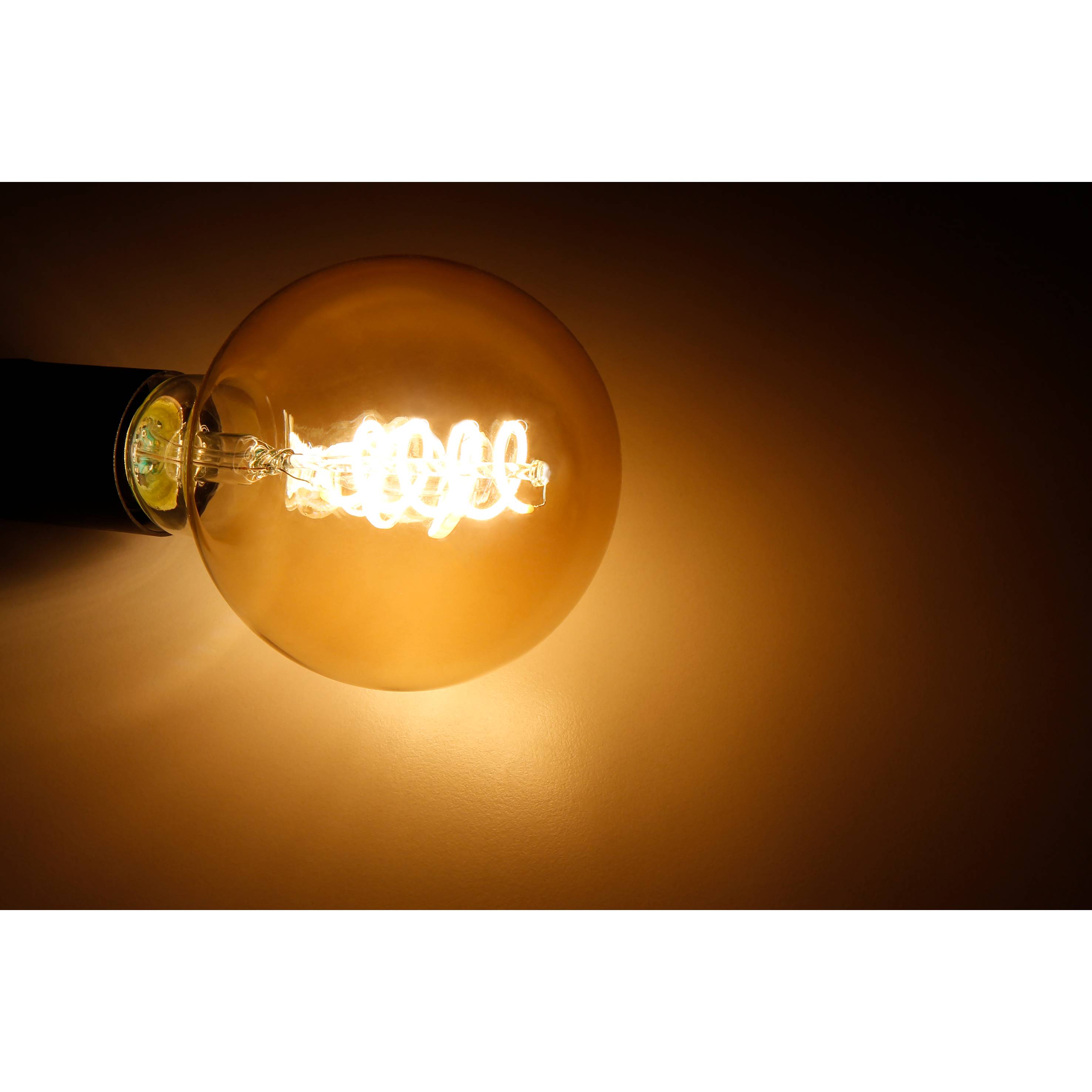 LED Filament Globelampe McShine "Retro" E27, 4W, 280lm, warmweiß, goldenes Glas