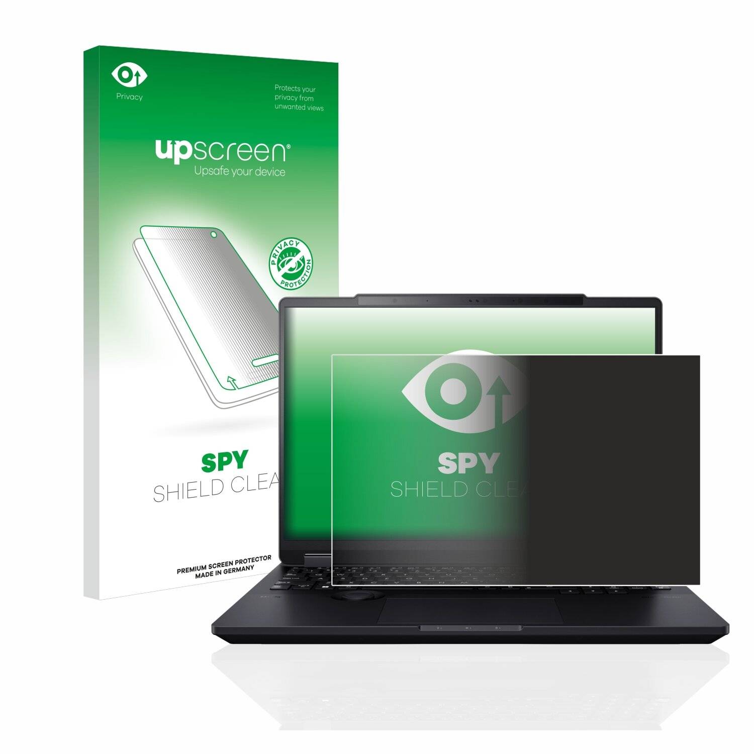 upscreen Spy Shield Clear Premium Blickschutzfolie für Asus ProArt StudioBook 16 3D