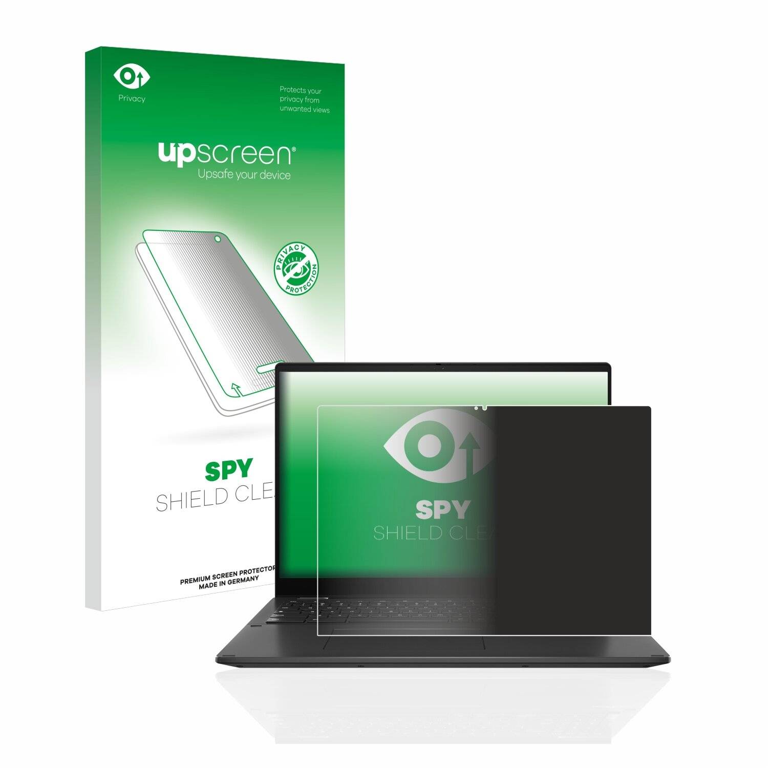 upscreen Spy Shield Clear Premium Blickschutzfolie für Asus Chromebook Flip CX5 16 (12.