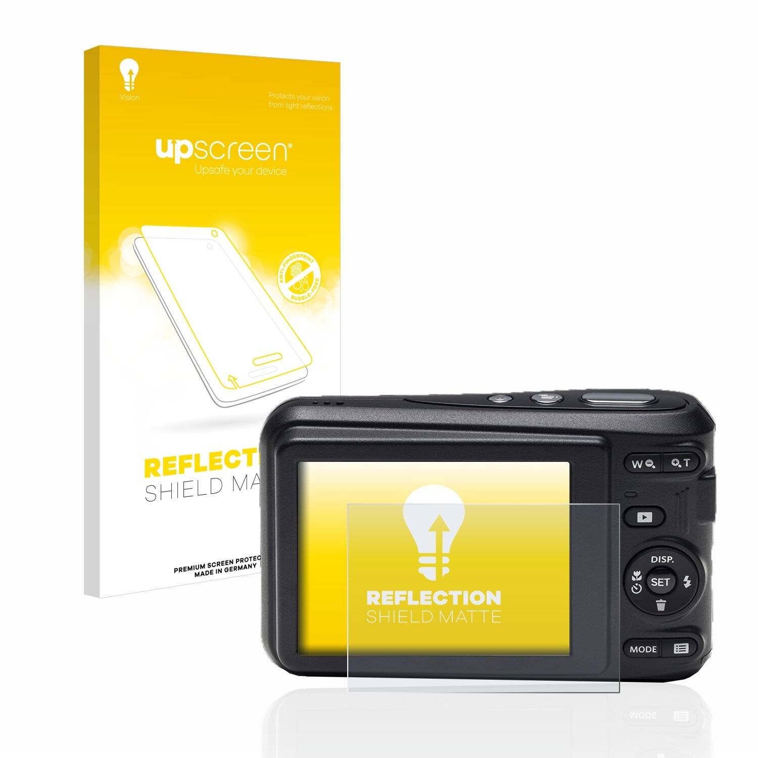 upscreen Reflection Shield Matte Premium Displayschutzfolie für Kodak Pixpro