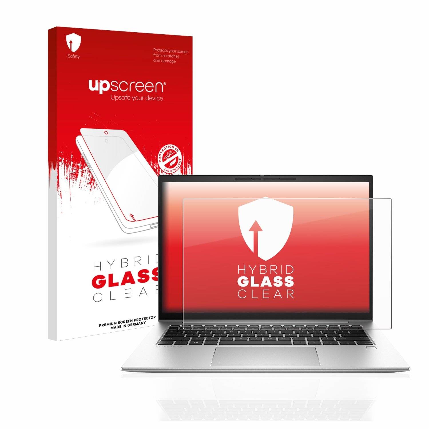 upscreen Hybrid Glass Clear Premium Schutzglas Folie für HP EliteBook 845