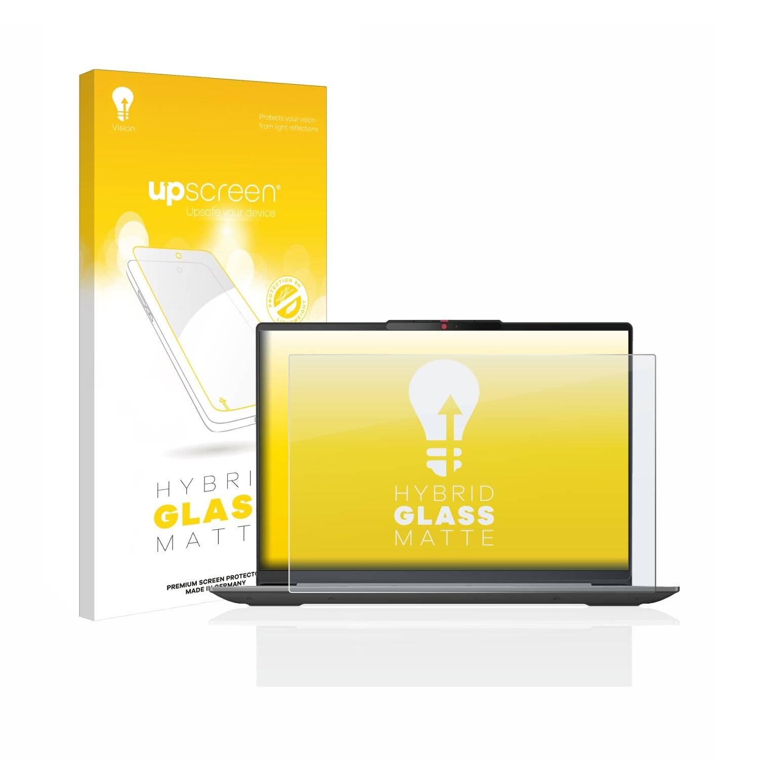 upscreen Hybrid Glass Matte Premium Schutzglas Folie für Lenovo IdeaPad Slim 5i Gen 8