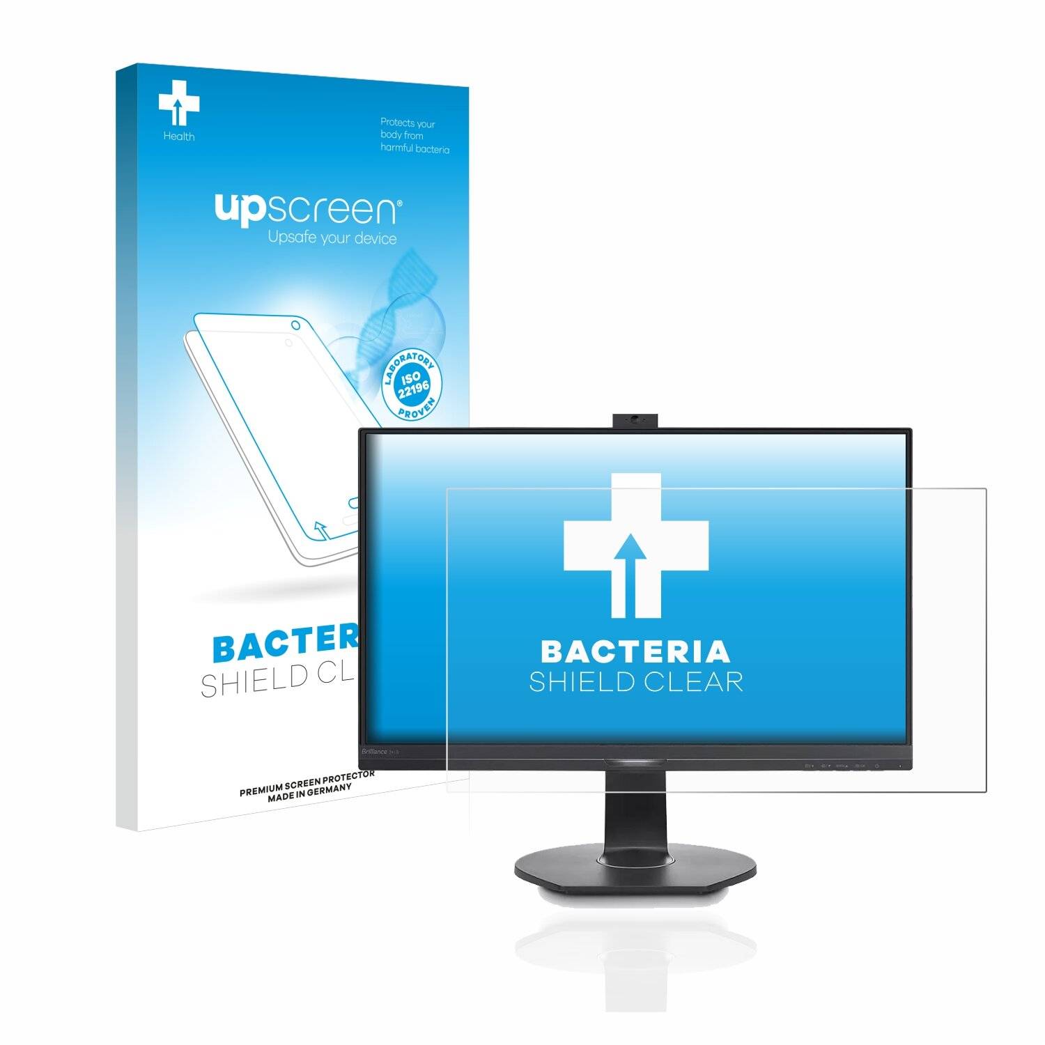 upscreen Bacteria Shield Clear Premium Antibakterielle Displayschutzfolie für Philips