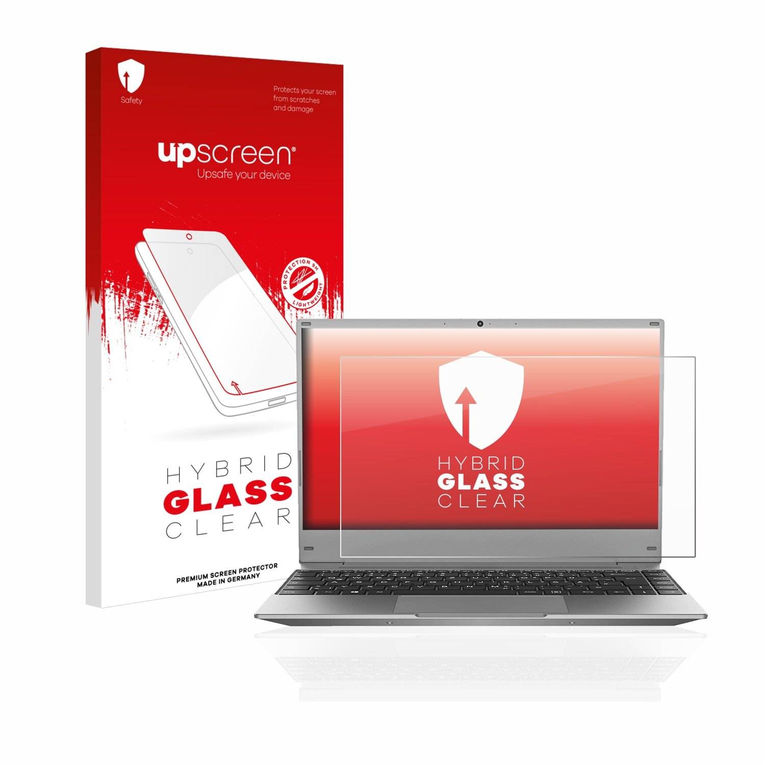 upscreen Hybrid Glass Clear Premium Schutzglas Folie für Medion Akoya