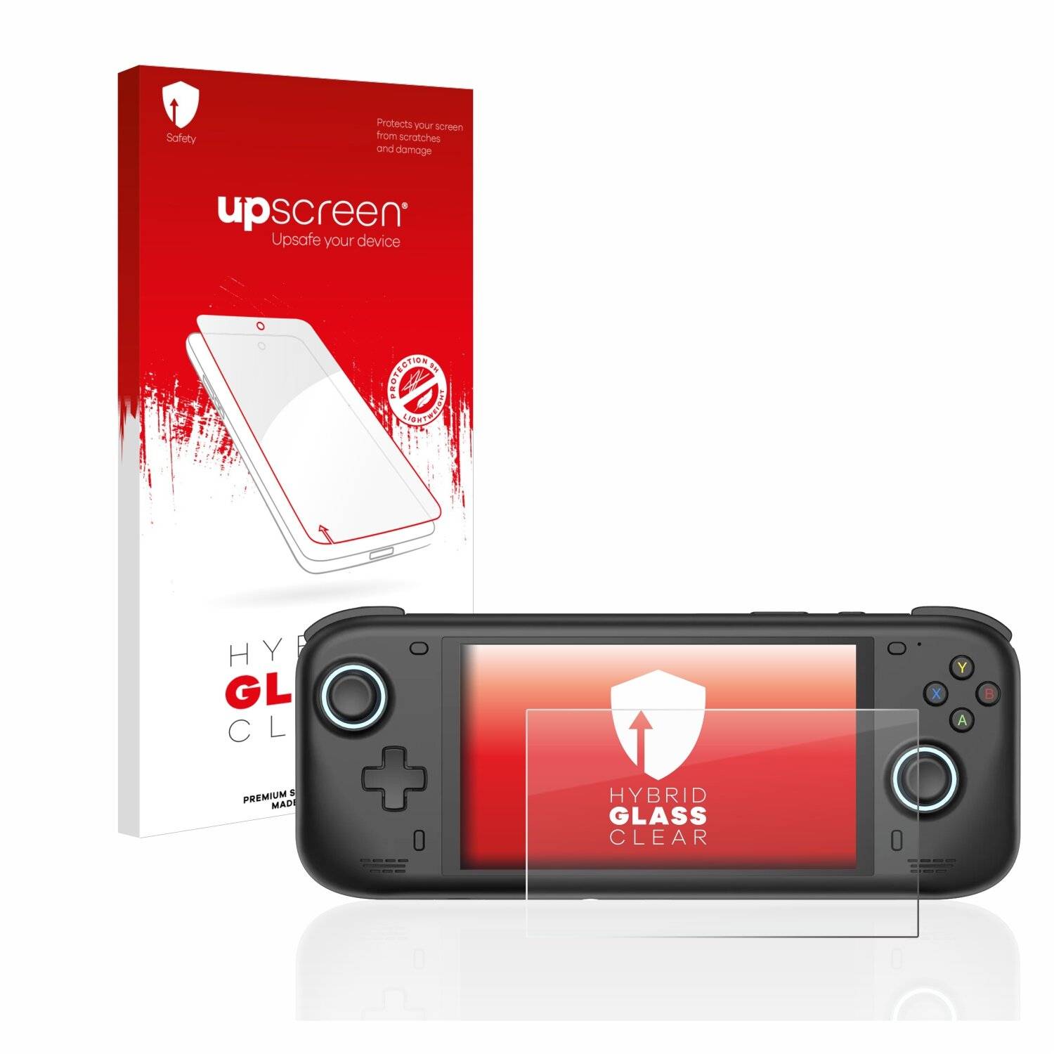 upscreen Hybrid Glass Clear Premium Schutzglas Folie für AYN Loki