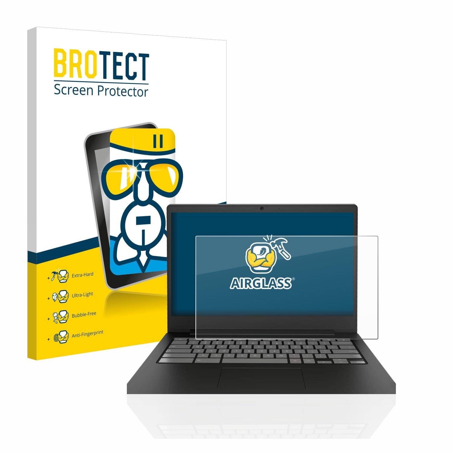 BROTECT AirGlass Schutzglas Folie für Lenovo Chromebook S340