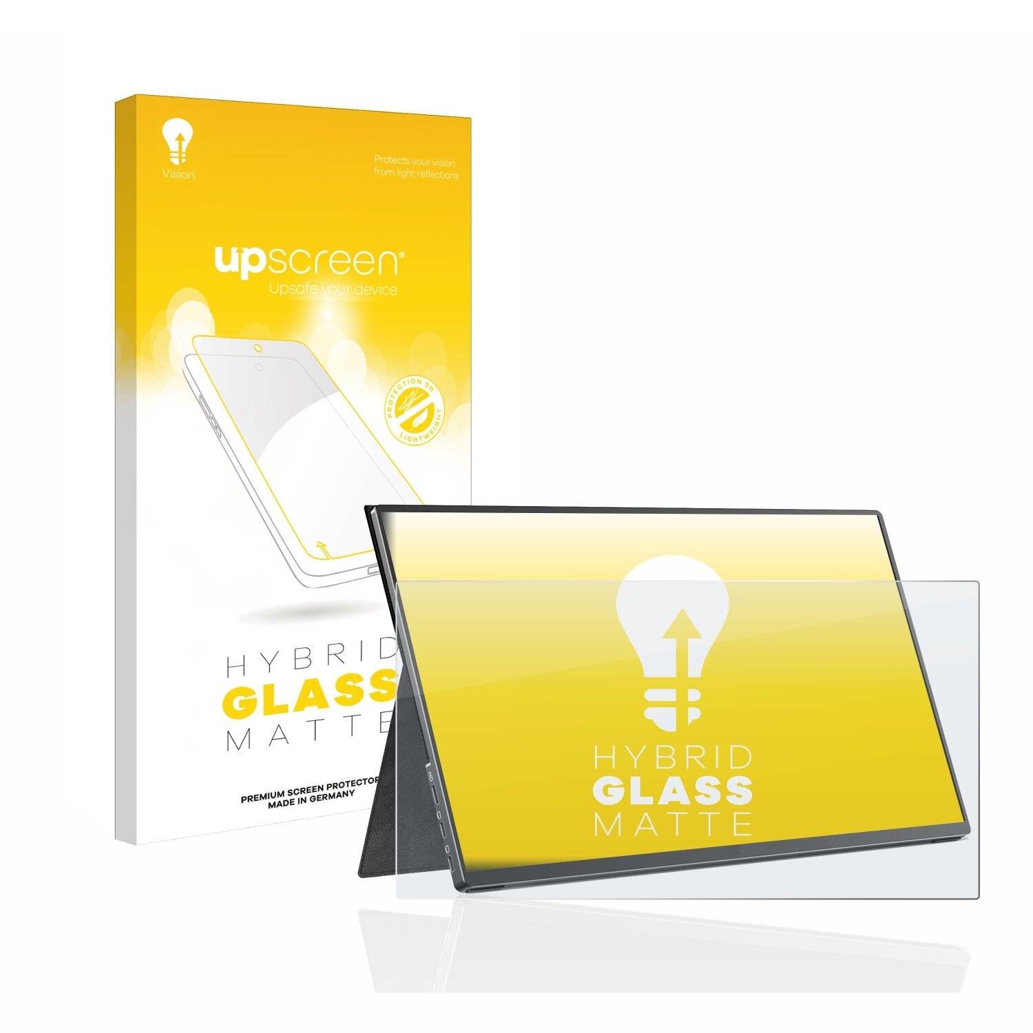 upscreen Hybrid Glass Matte Premium Schutzglas Folie für Arzopa A1 Gamut
