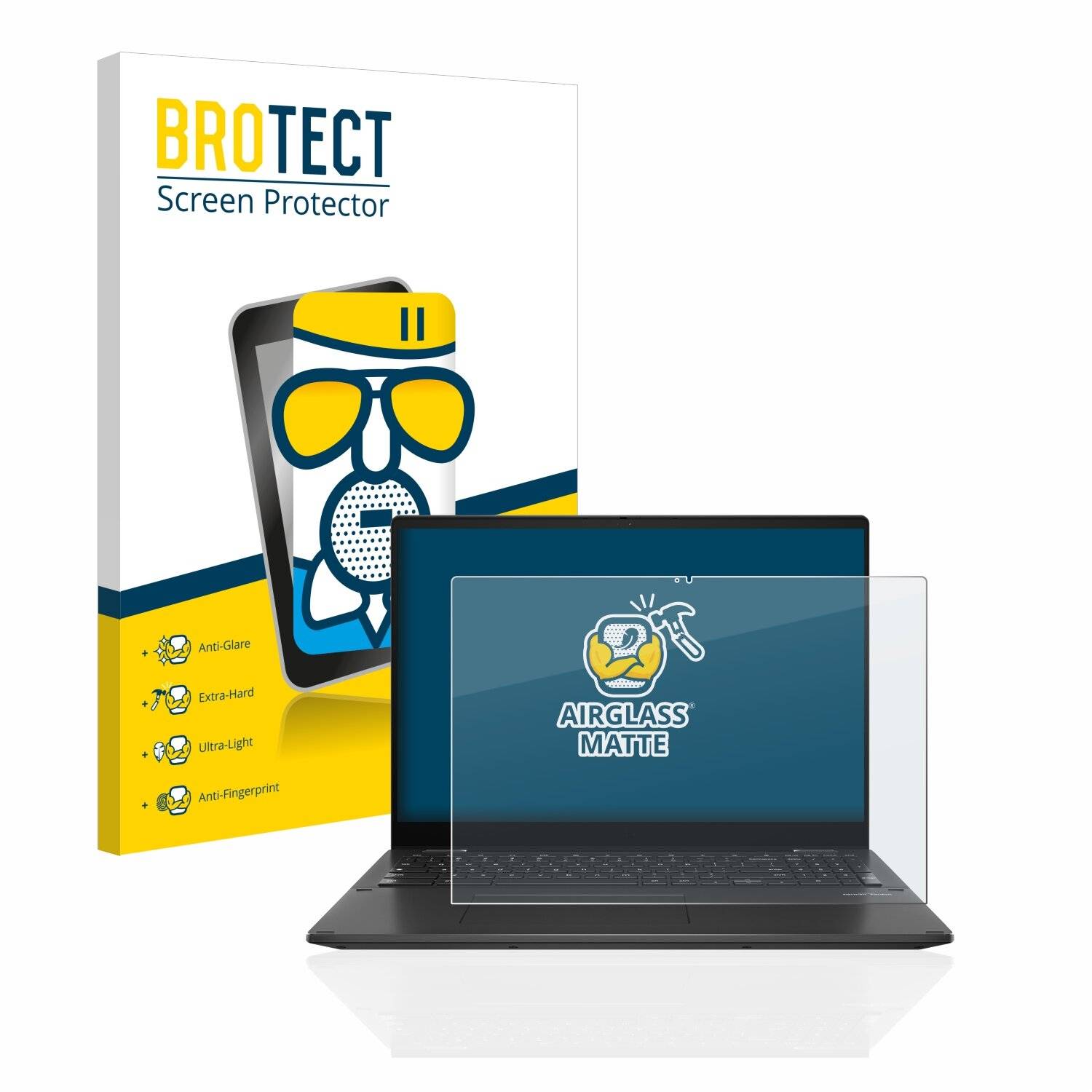 BROTECT AirGlass Matte Schutzglas Folie für Asus Chromebook Flip CX5 16 (12.