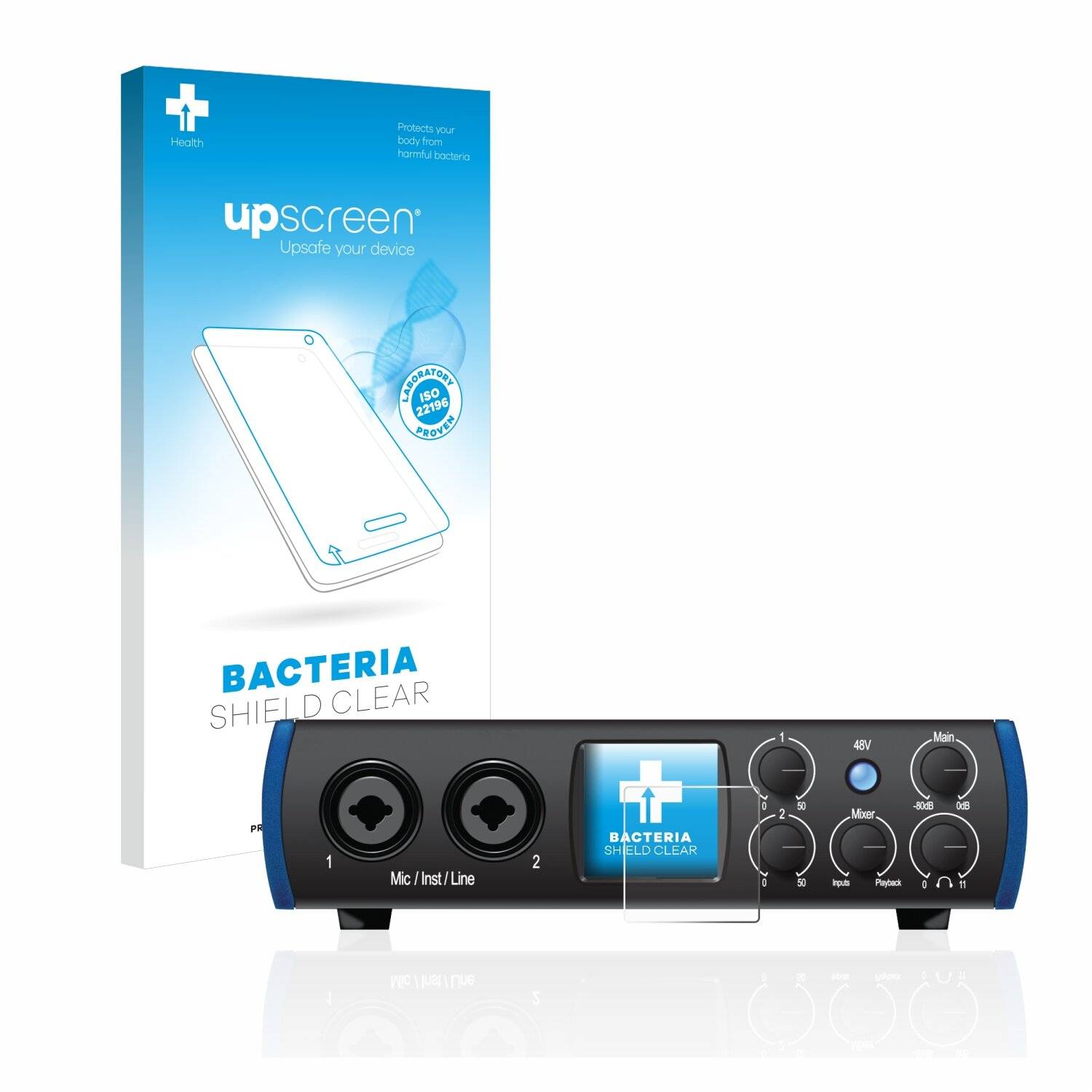 upscreen Bacteria Shield Clear Premium Antibakterielle Displayschutzfolie für PreSonus