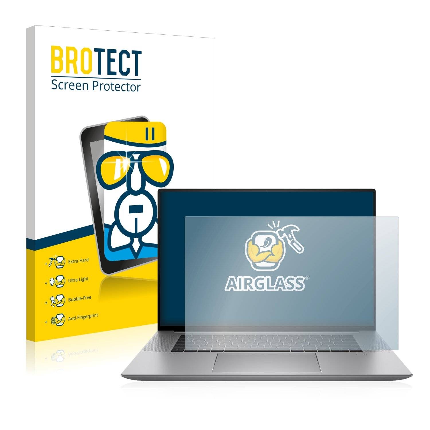 BROTECT AirGlass Schutzglas Folie für HP Zbook Studio 16