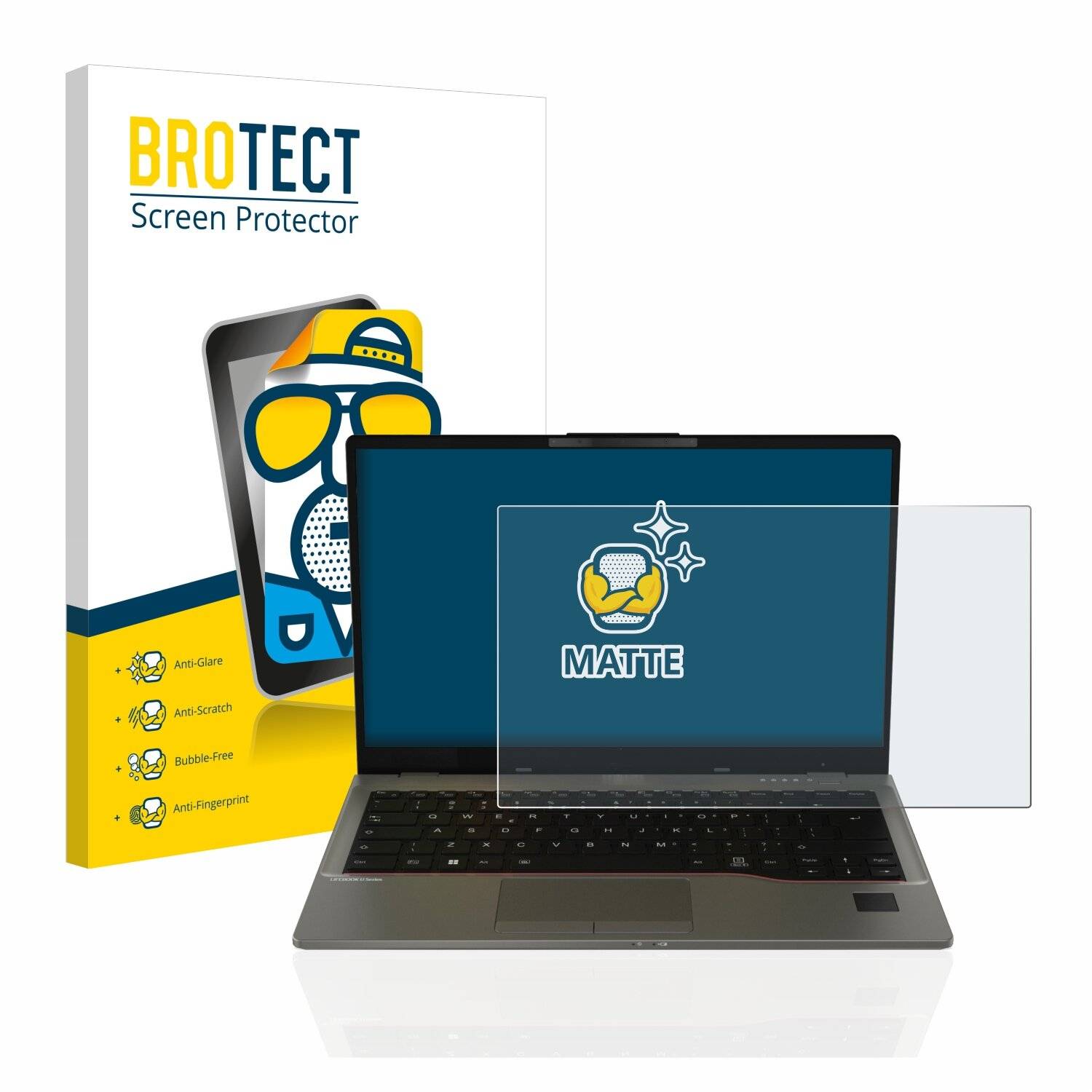 BROTECT Matte Displayschutzfolie für Fujitsu Lifebook U7412 - Entspiegelt,
