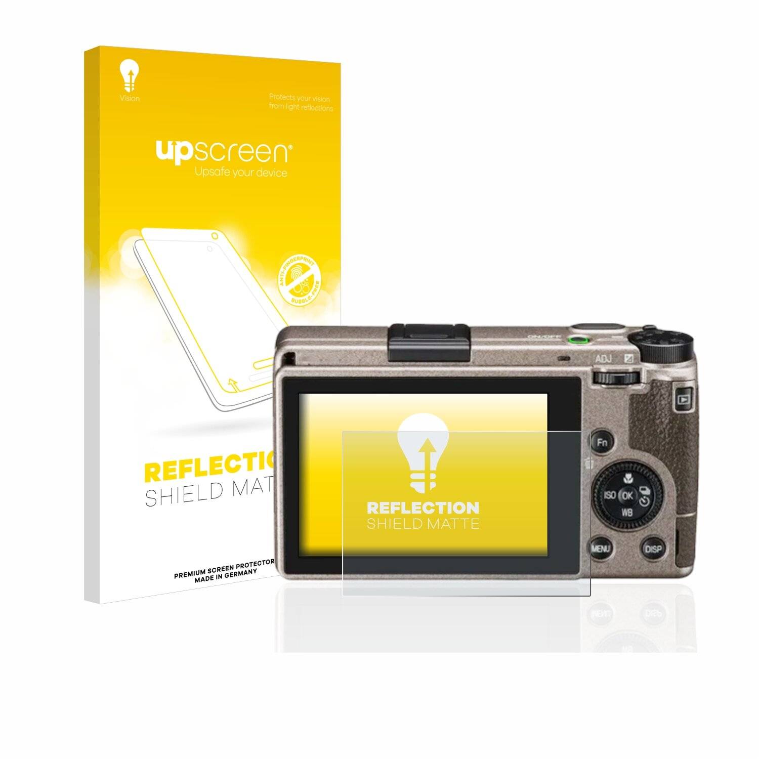 upscreen Reflection Shield Matte Premium Displayschutzfolie für Ricoh GR III Diary