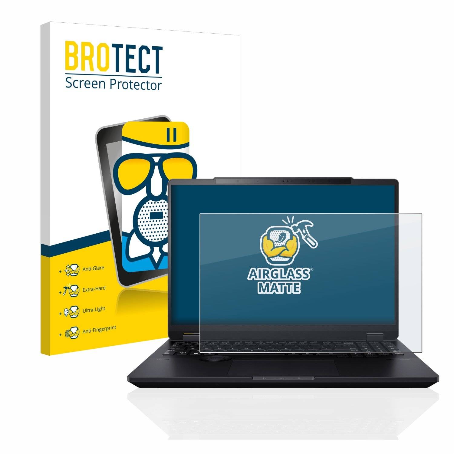 BROTECT AirGlass Matte Schutzglas Folie für Asus ProArt StudioBook 16 3D
