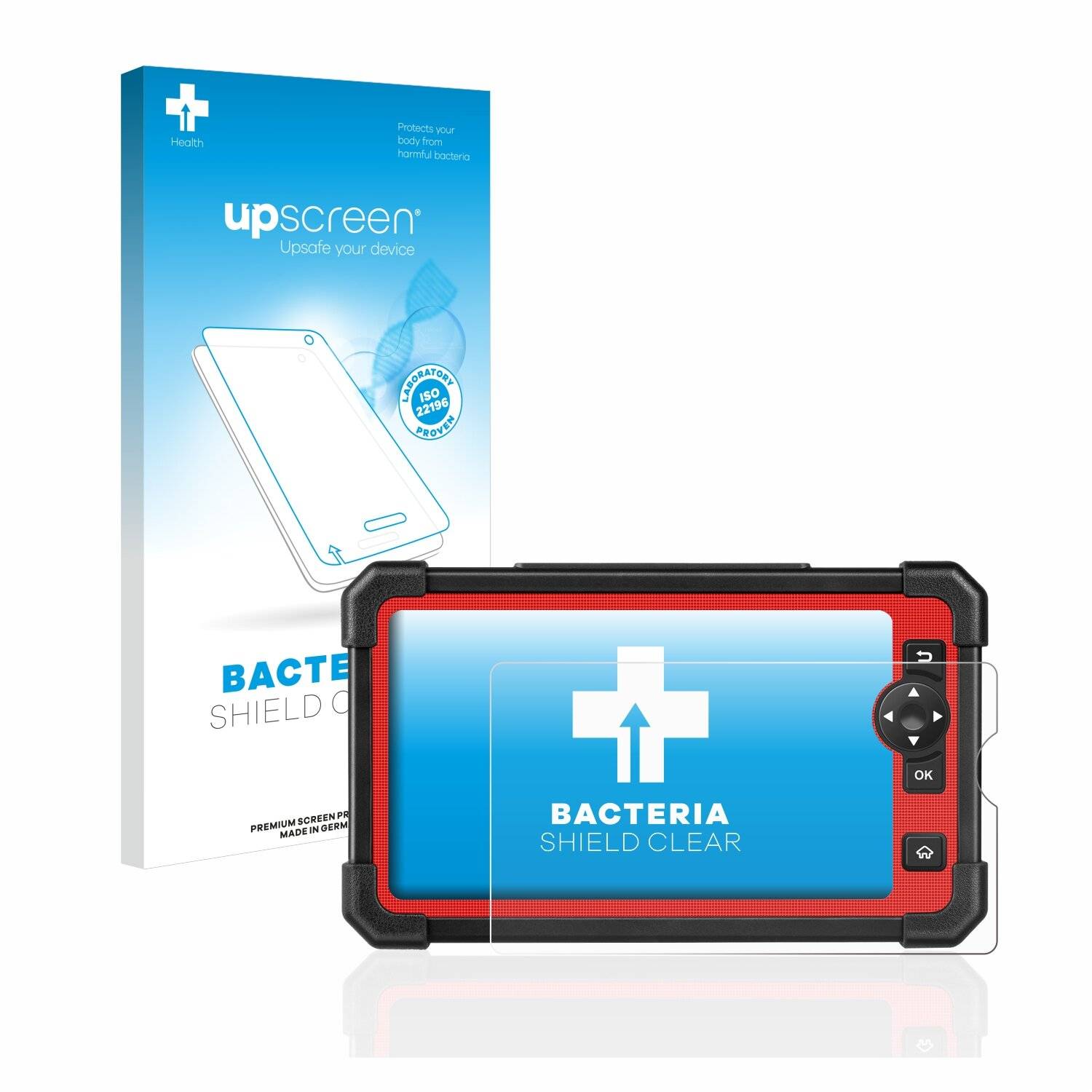 upscreen Bacteria Shield Clear Premium Antibakterielle Displayschutzfolie für Launch X431