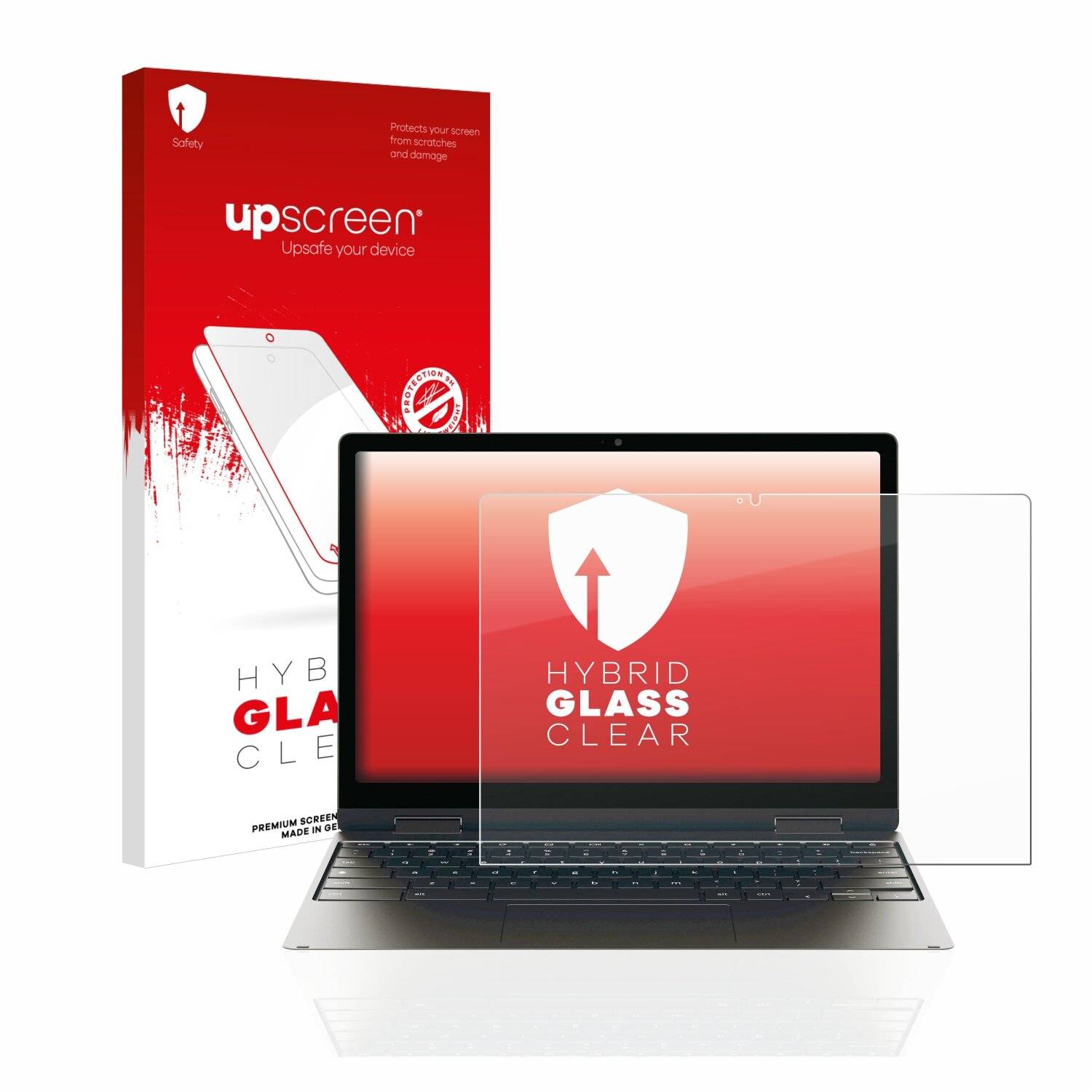 upscreen Hybrid Glass Clear Premium Schutzglas Folie für Samsung Galaxy Chromebook 2
