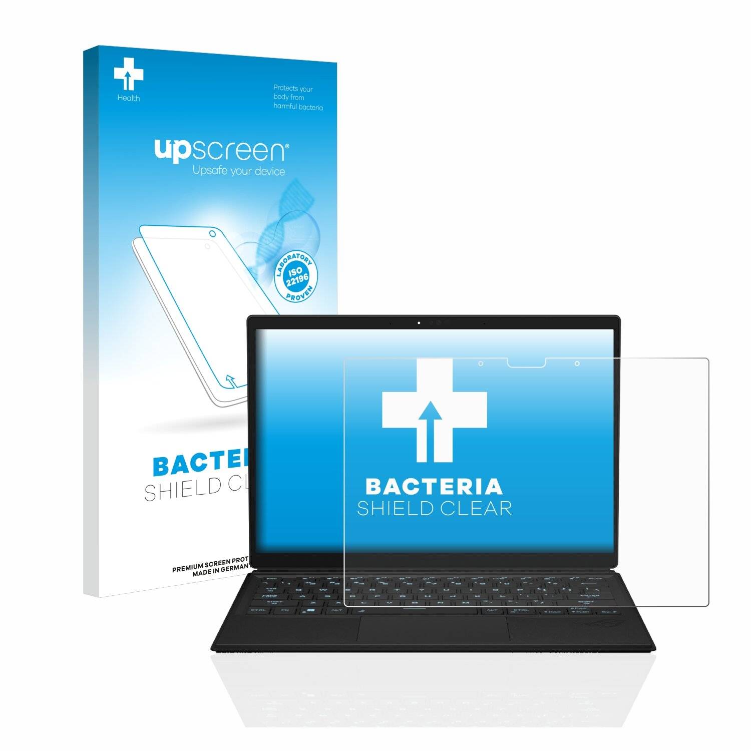 upscreen Bacteria Shield Clear Premium Antibakterielle Displayschutzfolie für Asus ROG Flow
