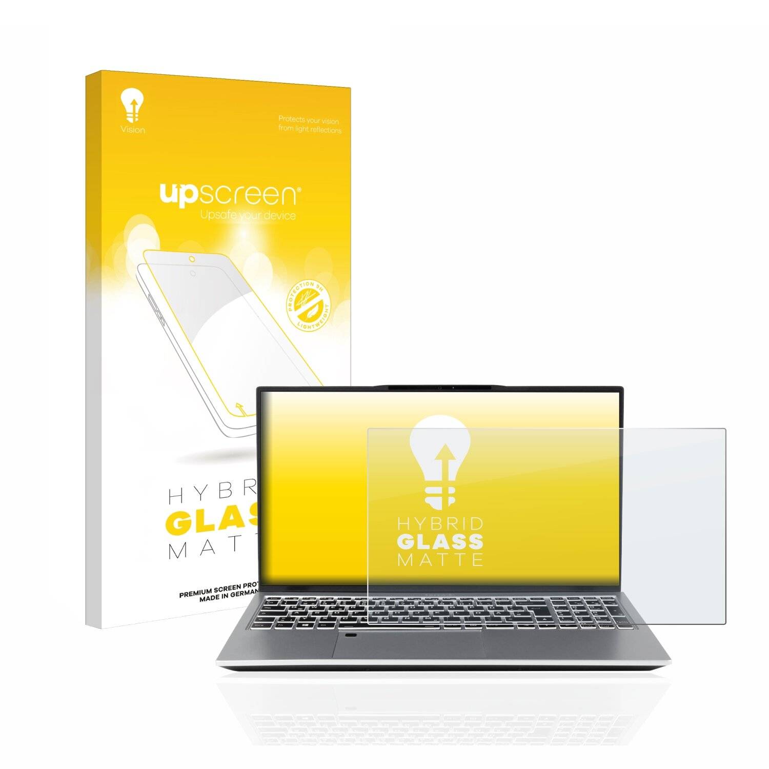 upscreen Hybrid Glass Matte Premium Schutzglas Folie für Wortmann Terra Mobile