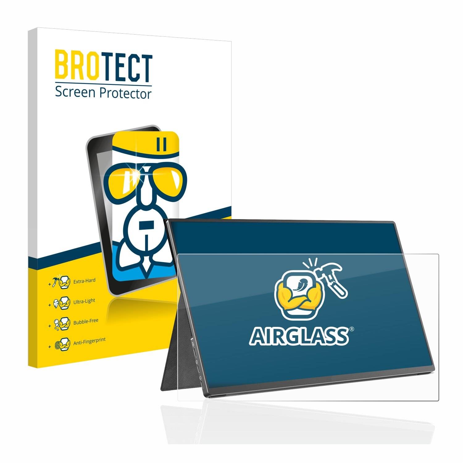 BROTECT AirGlass Glas Panzer-Folie für Arzopa ?A1 Gamut 15.6 - Schutzglas