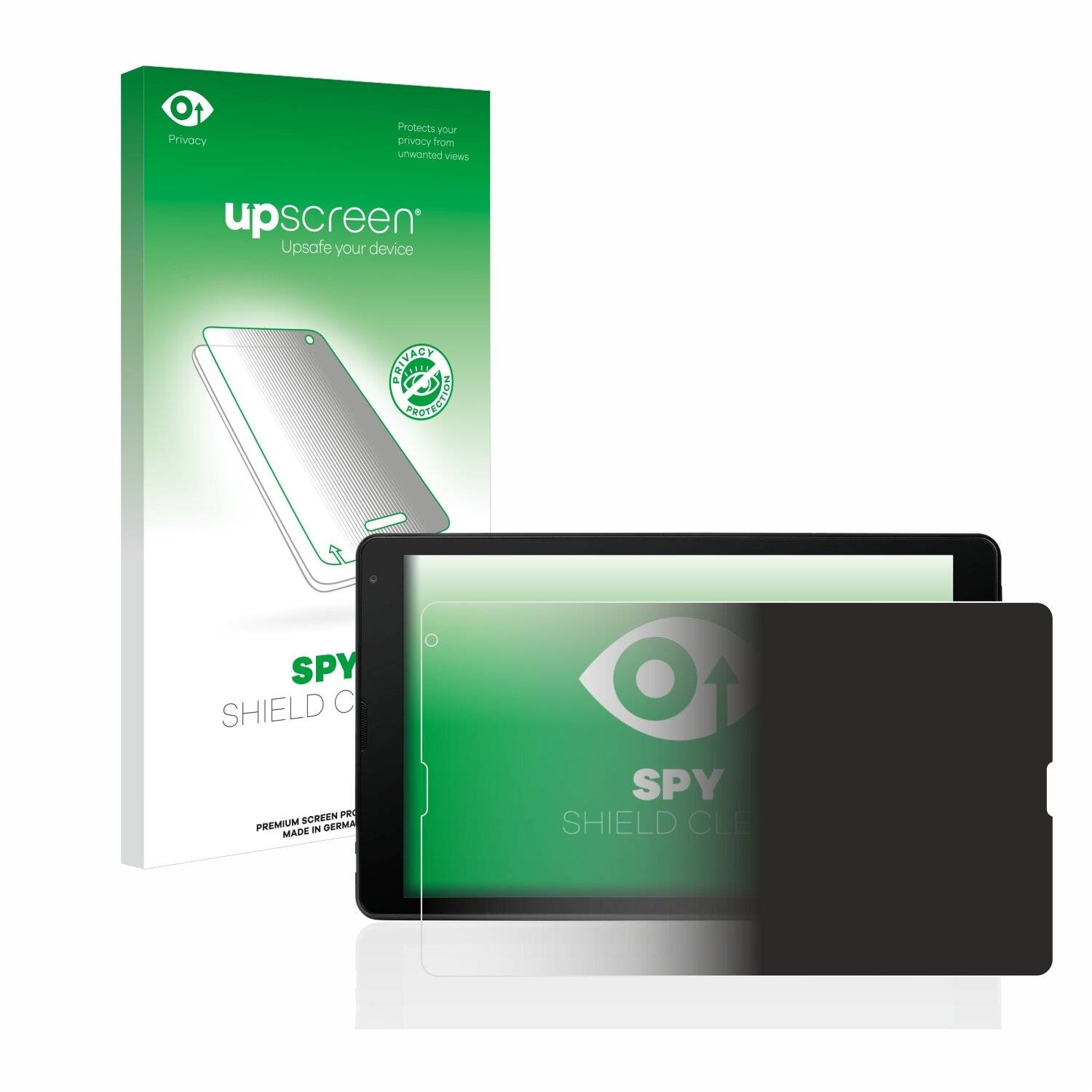 upscreen Spy Shield Clear Premium Blickschutzfolie für Medion Tablet E10421