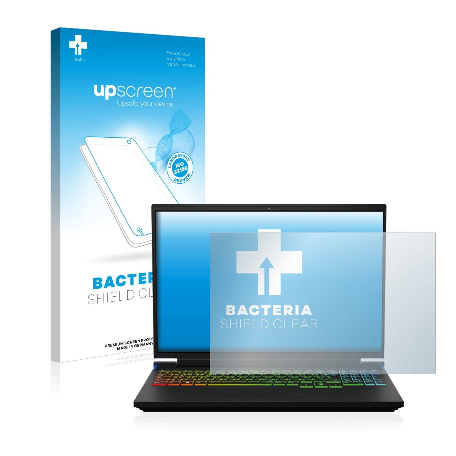 upscreen Bacteria Shield Clear Premium Antibakterielle Displayschutzfolie für Medion Erazer