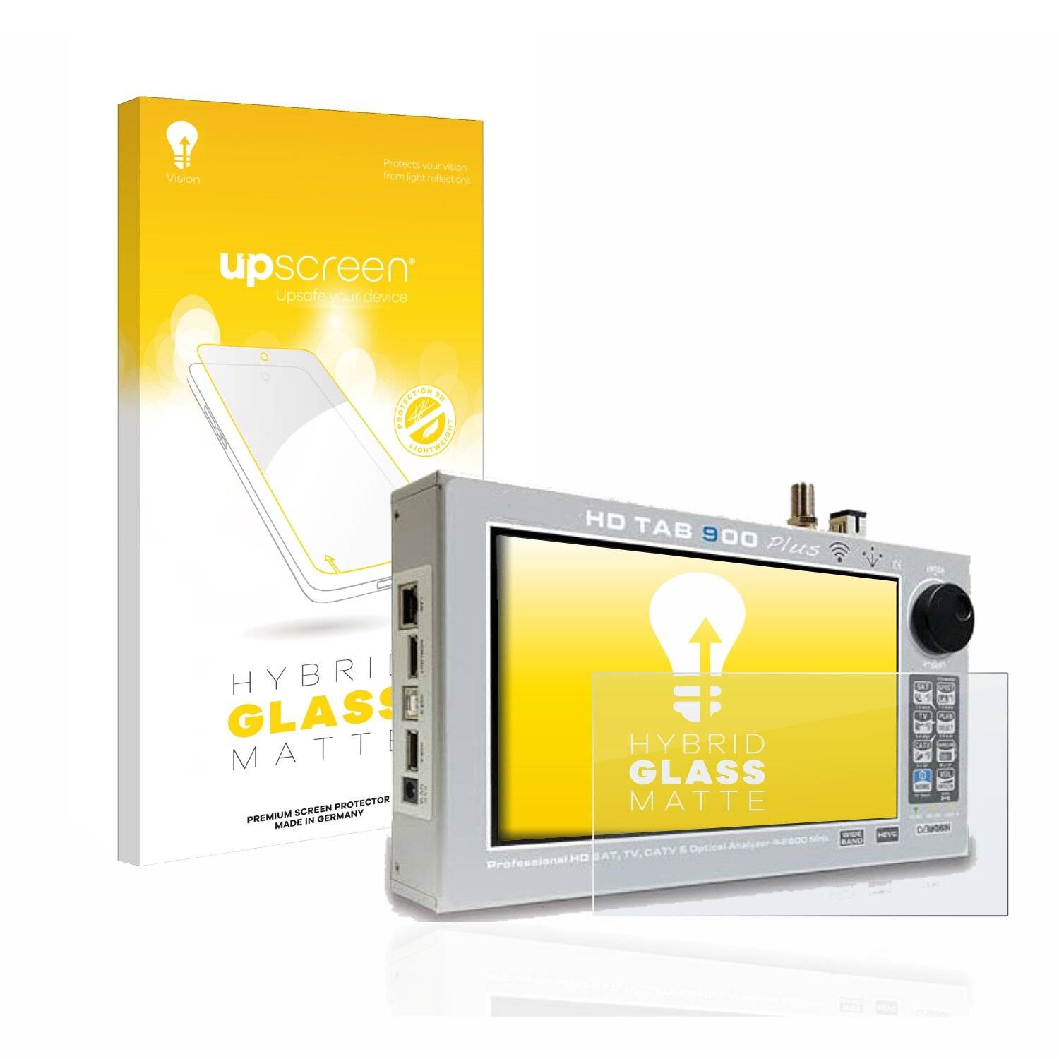 upscreen Hybrid Glass Matte Premium Schutzglas Folie für Rover TAB 900