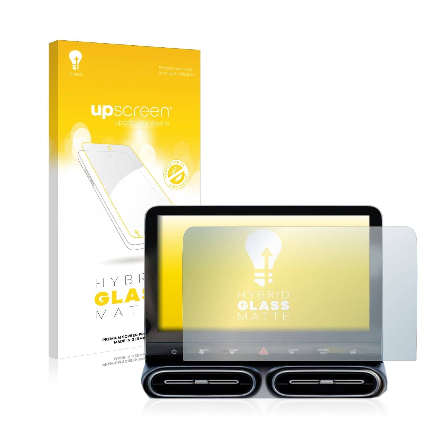 upscreen Hybrid Glass Matte Premium Schutzglas Folie für Smart #1 Pro+ 12,8 central