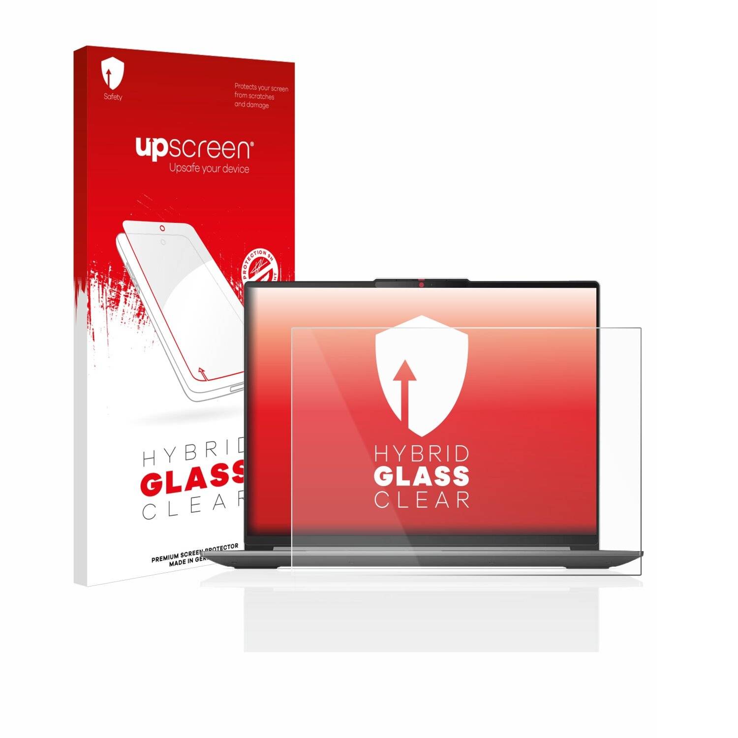 upscreen Hybrid Glass Clear Premium Schutzglas Folie für Lenovo IdeaPad Slim 5i Gen 8
