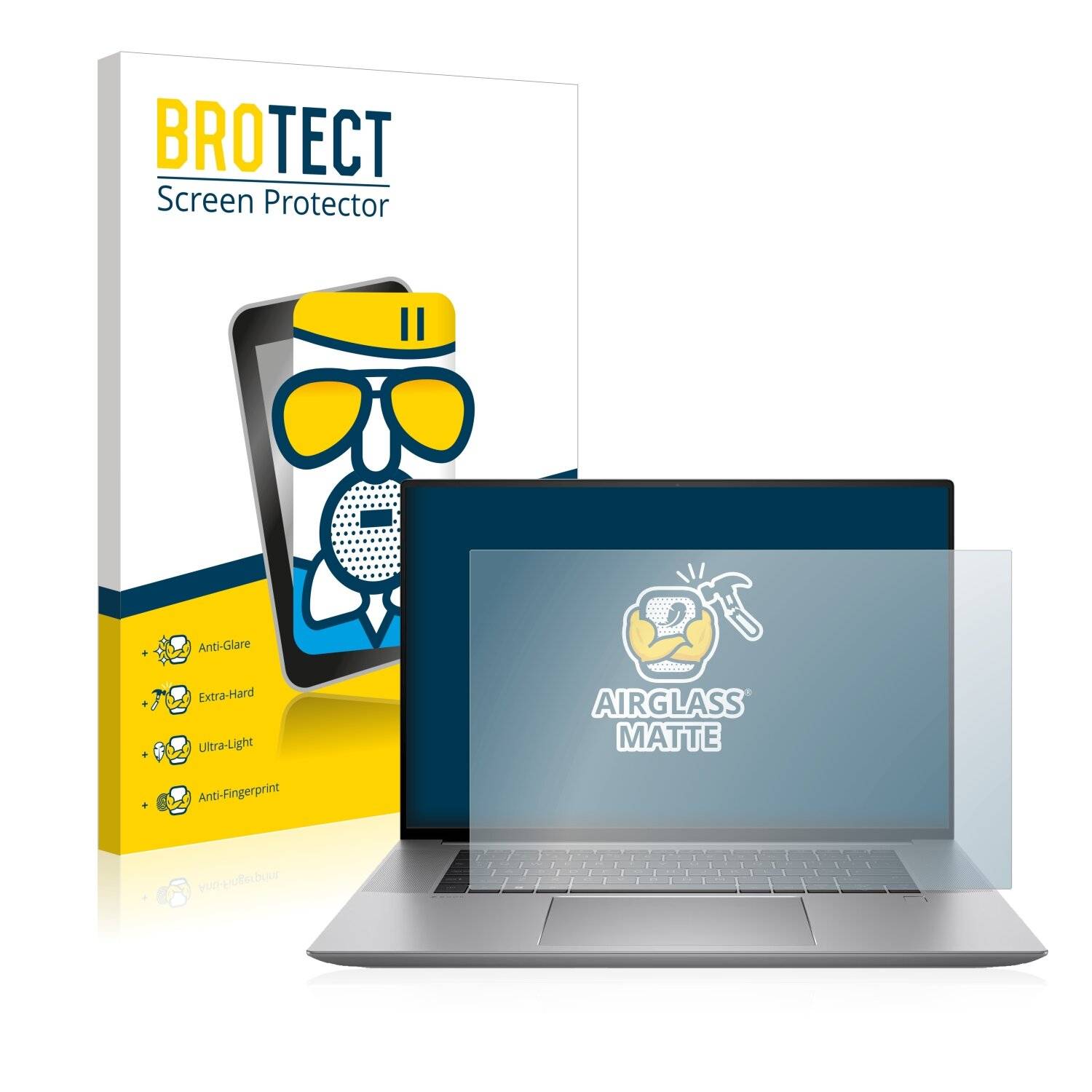 BROTECT AirGlass Matte Schutzglas Folie für HP Zbook Studio 16
