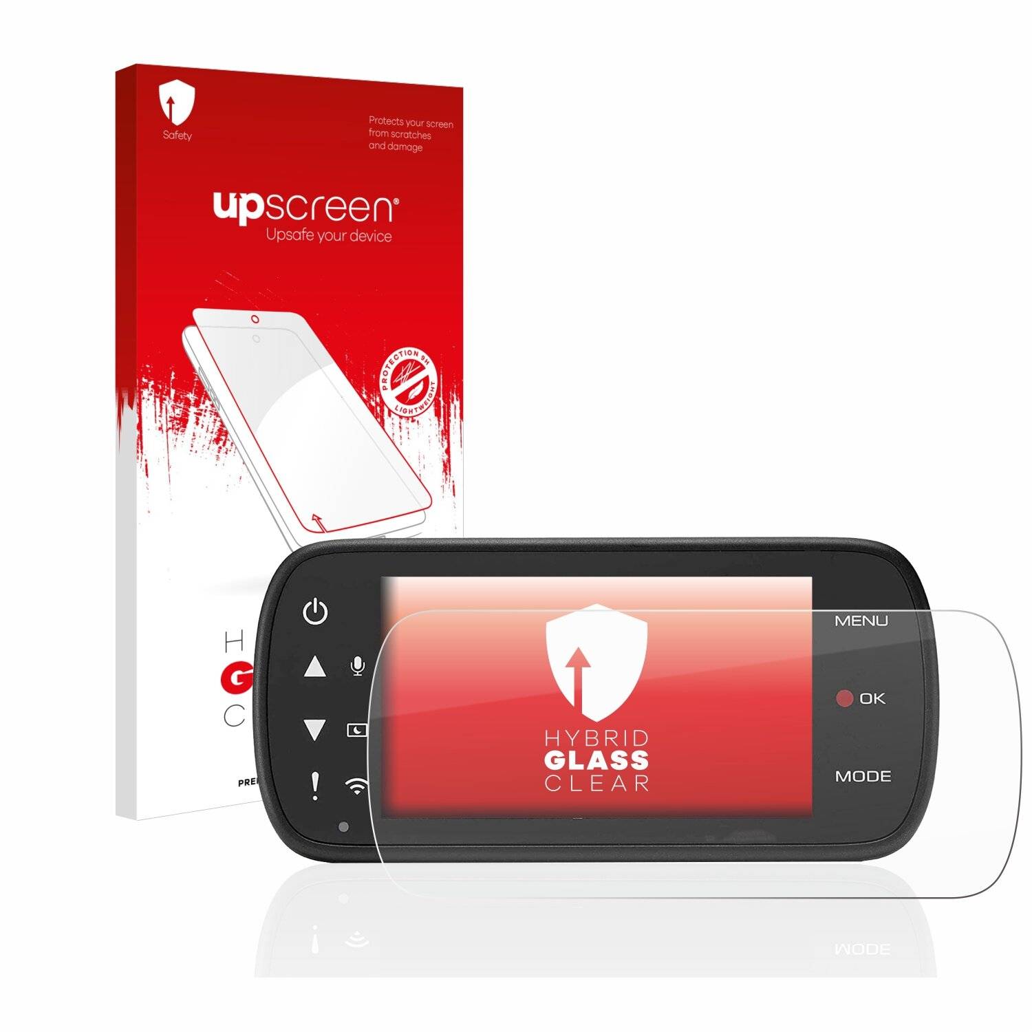upscreen Hybrid Glass Clear Premium Schutzglas Folie für Kenwood